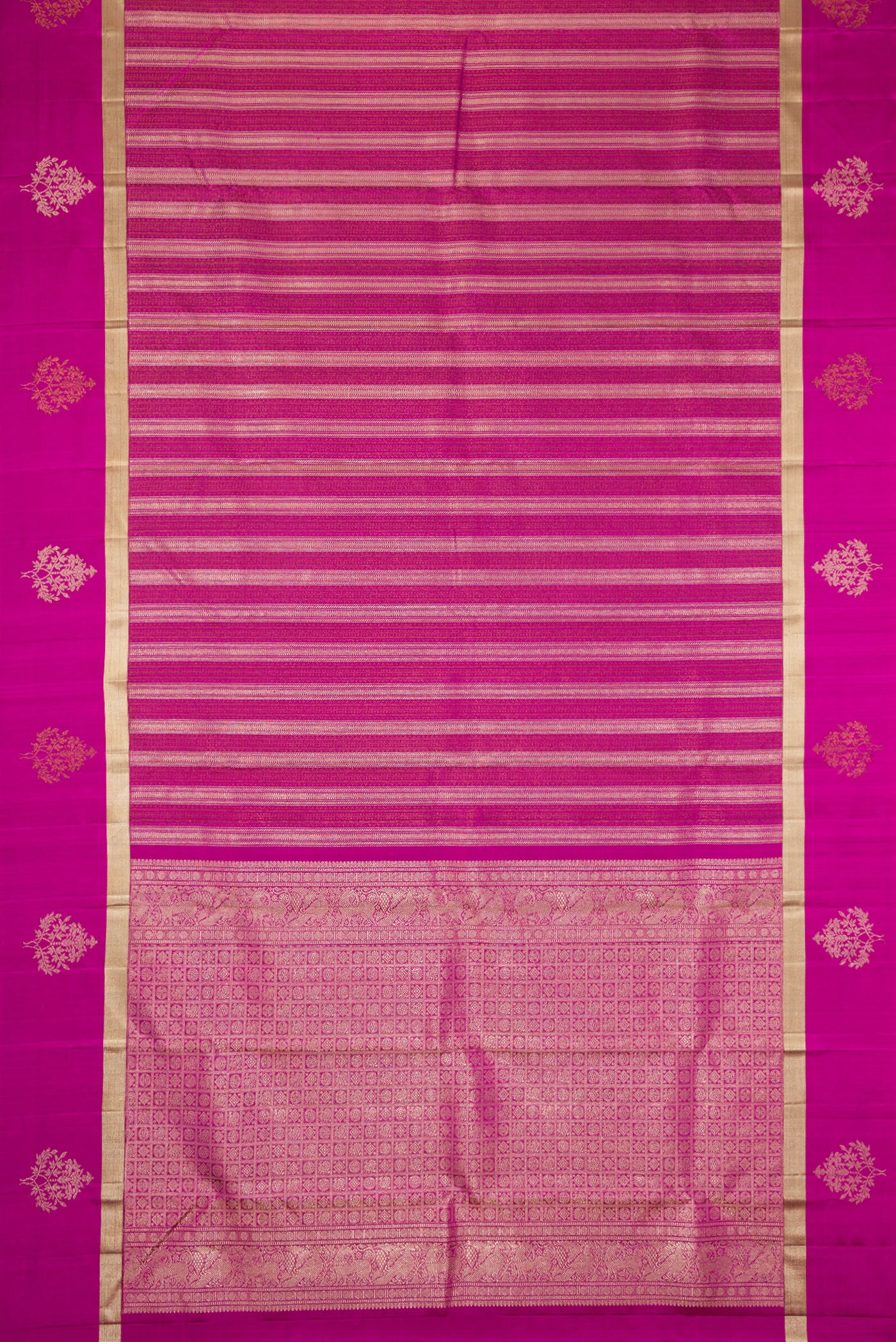 Magenta Kanjivaram Silk Saree - Image 6
