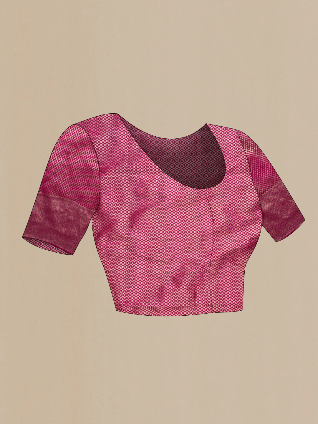 Magenta Kanjivaram Silk Saree - Image 5