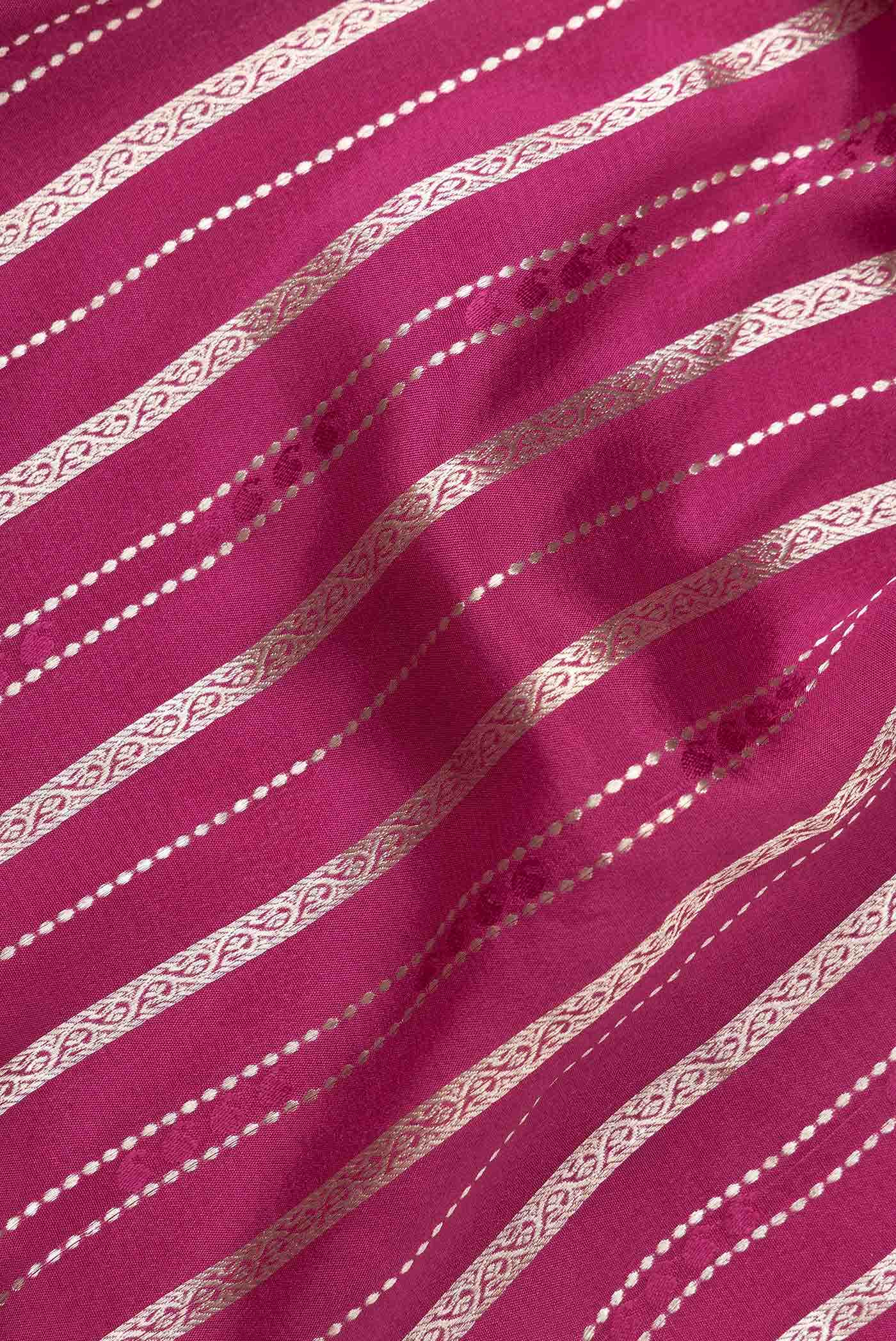 Magenta Mysore Crepe Saree - Image 2