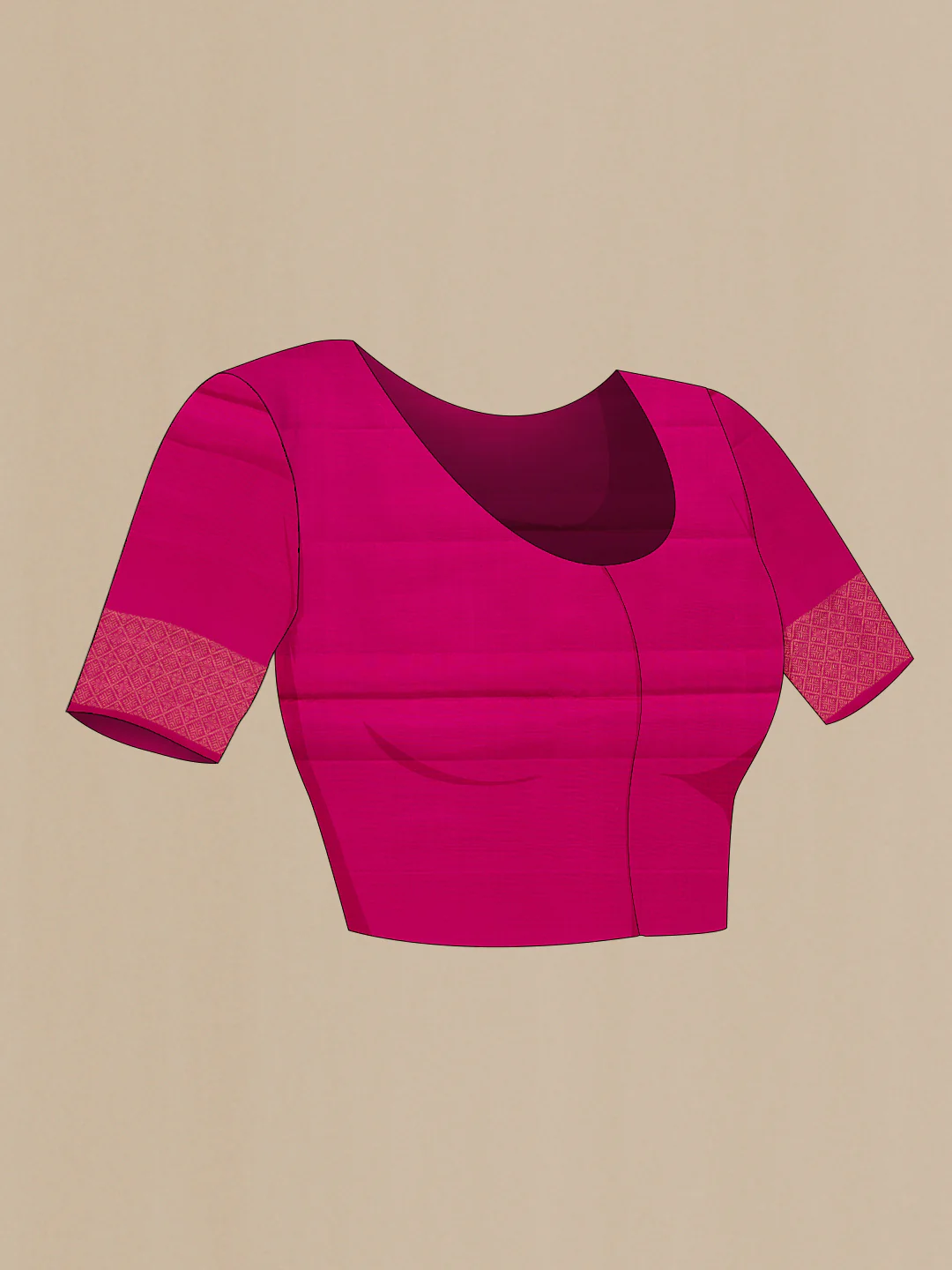 Magenta Soft Silk Saree - Image 5