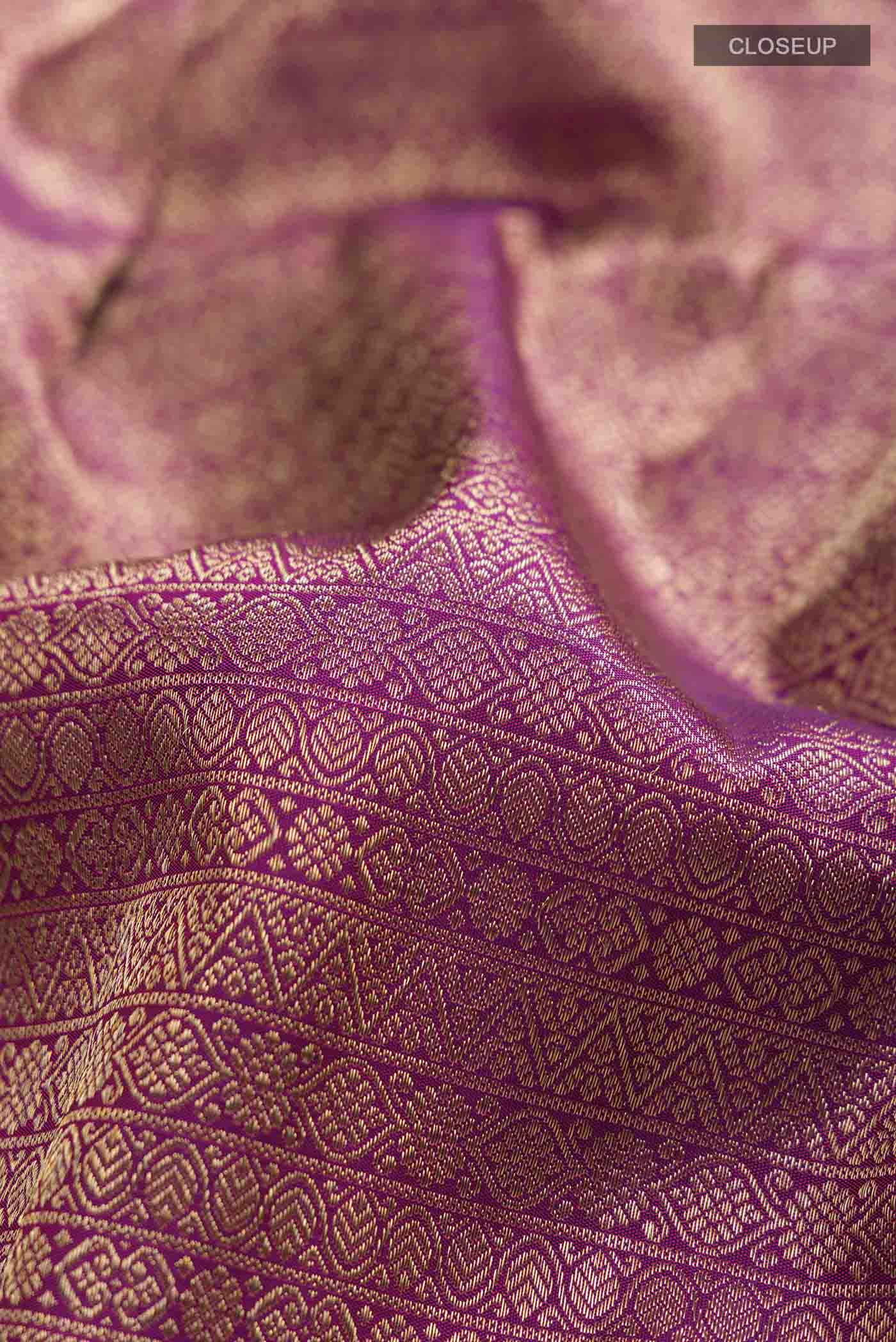 Magenta Kanjivaram Silk Saree - Image 2