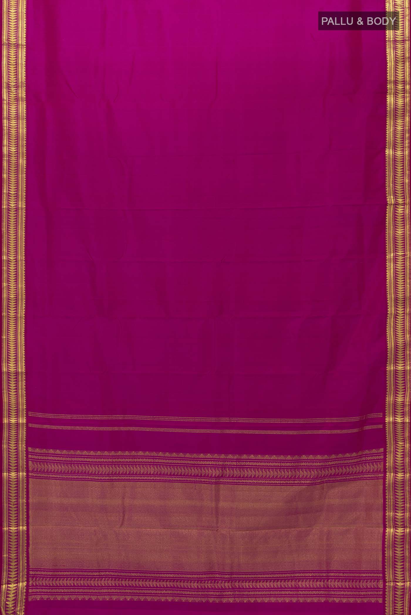 Magenta Kanchipuram Silk Saree - Image 5