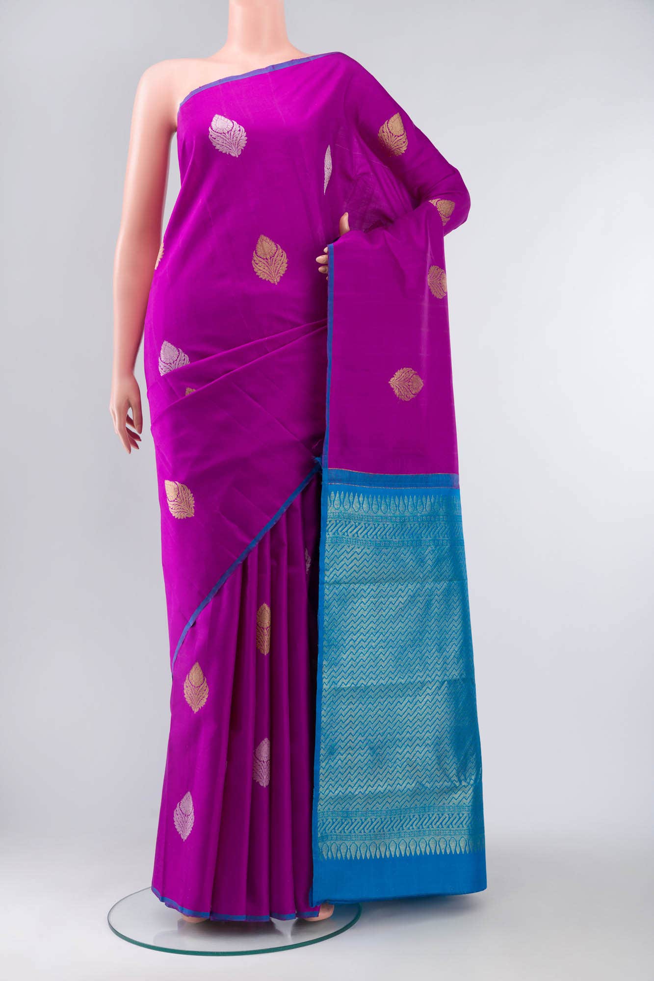 Magenta Kanjivaram Silk Saree