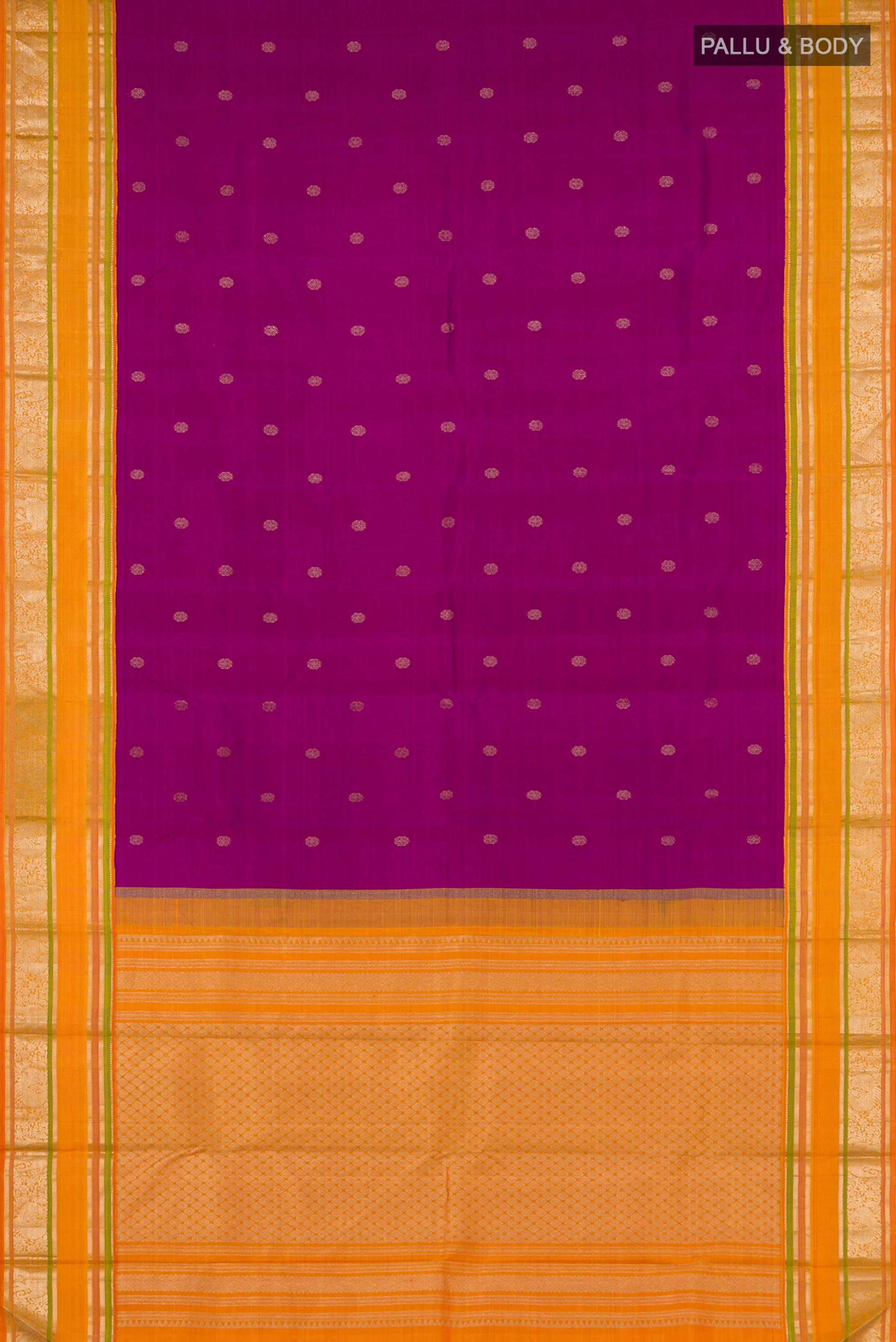 Magenta Kanjivaram Silk Saree - Image 5