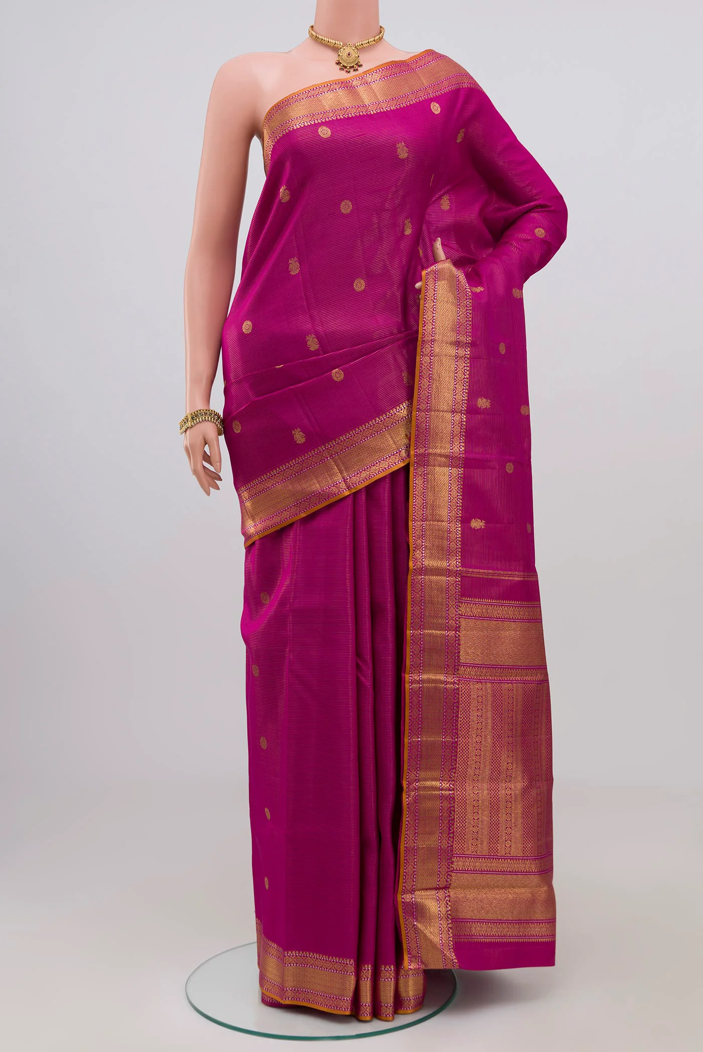 Magenta Kanjivaram Silk Saree
