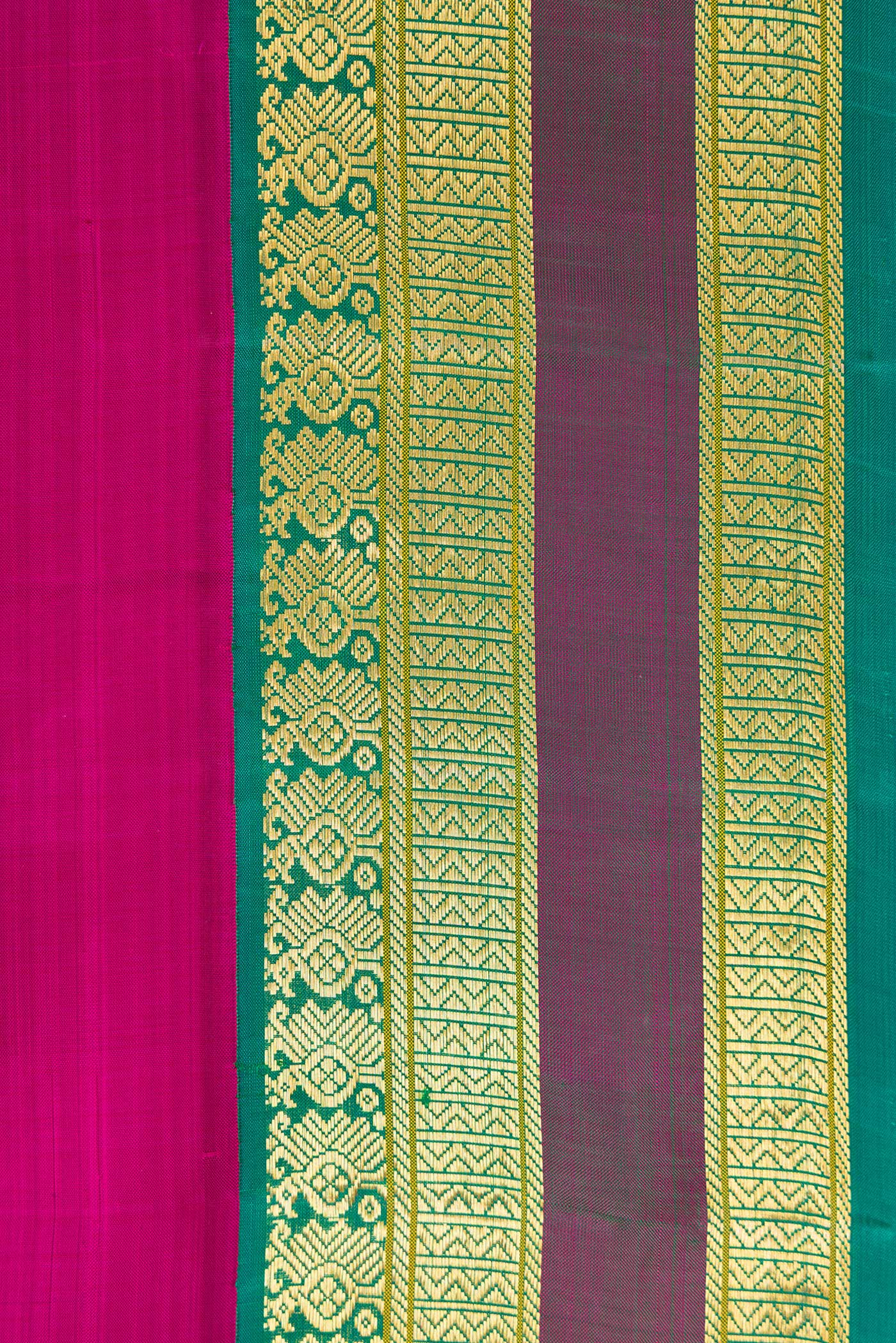 Magenta Kanjivaram Silk Saree - Image 3