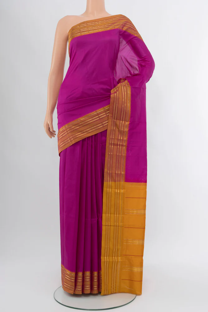 Magenta Narayanpet Silk Saree