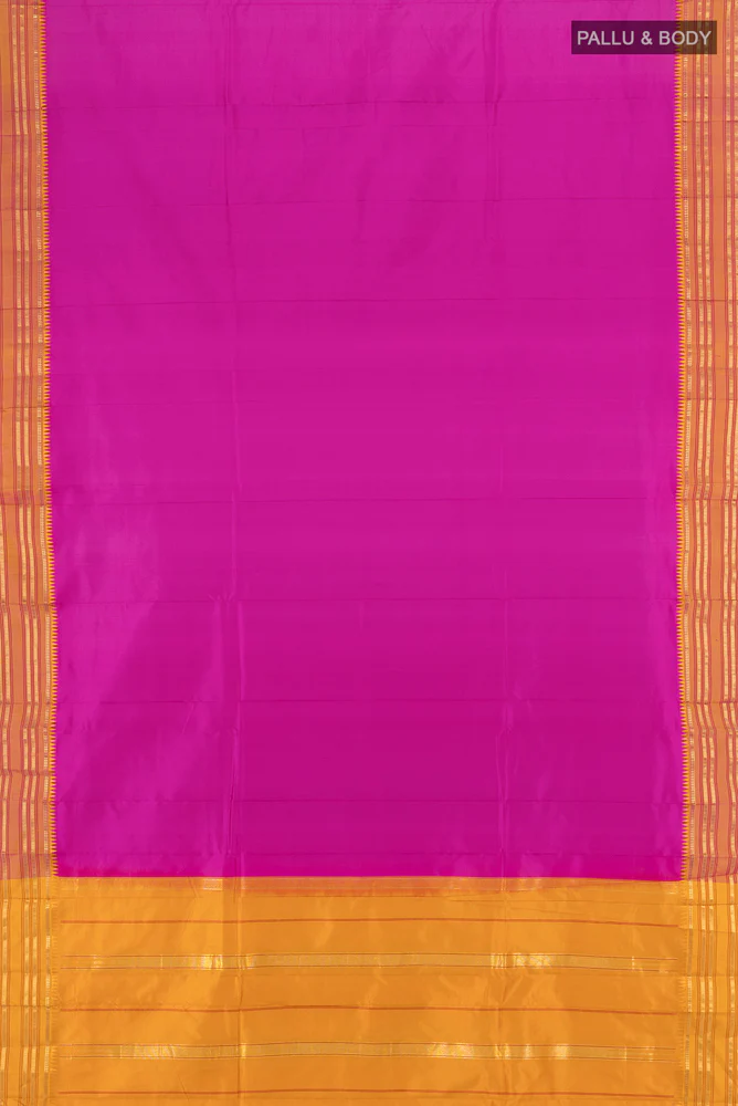 Magenta Narayanpet Silk Saree - Image 5