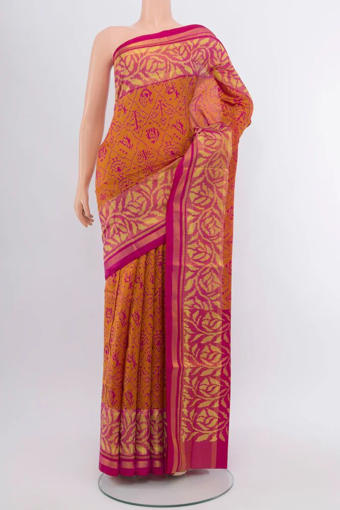 Rust Rajkot Patola Silk Saree