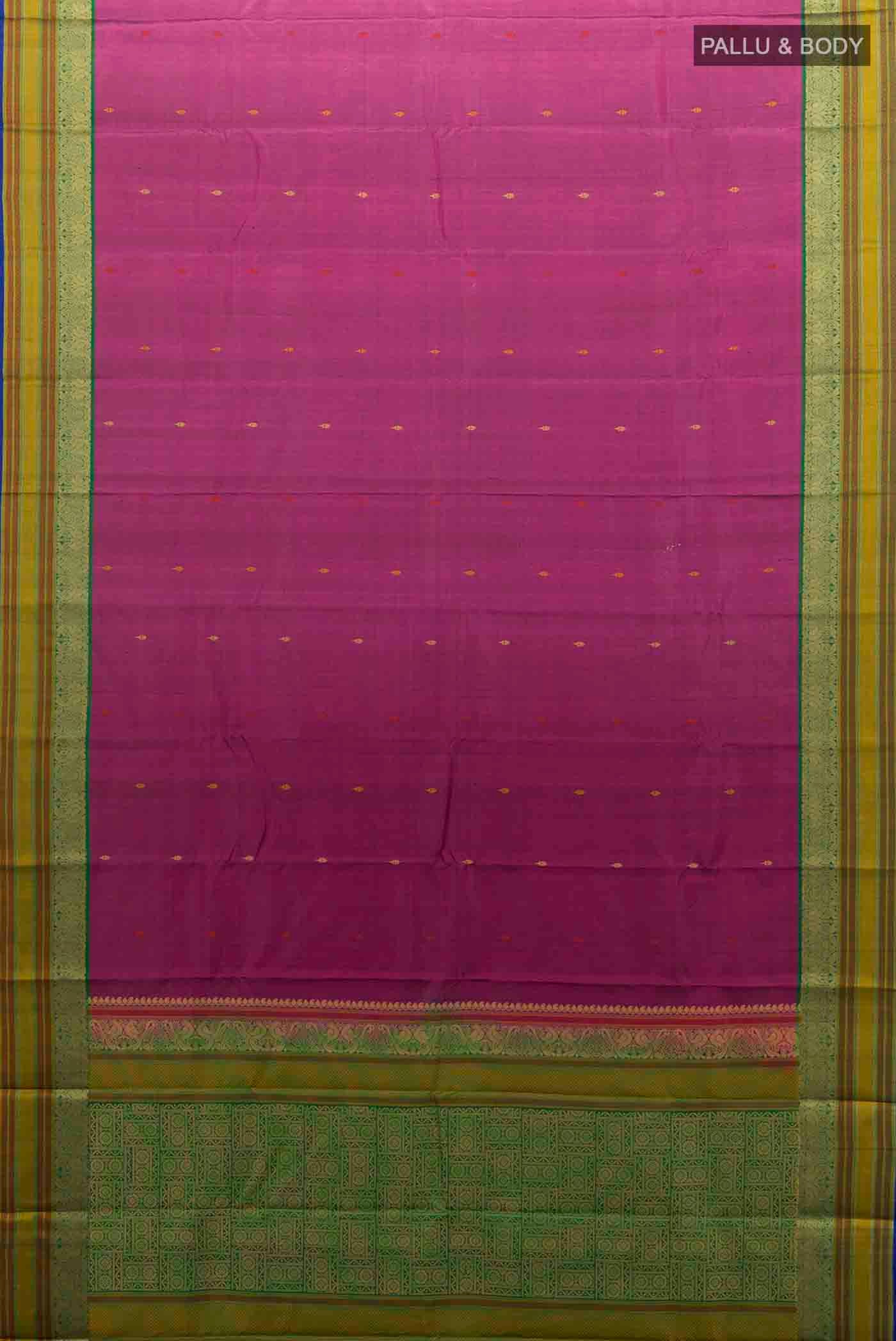 Magenta Soft Silk Saree - Image 5