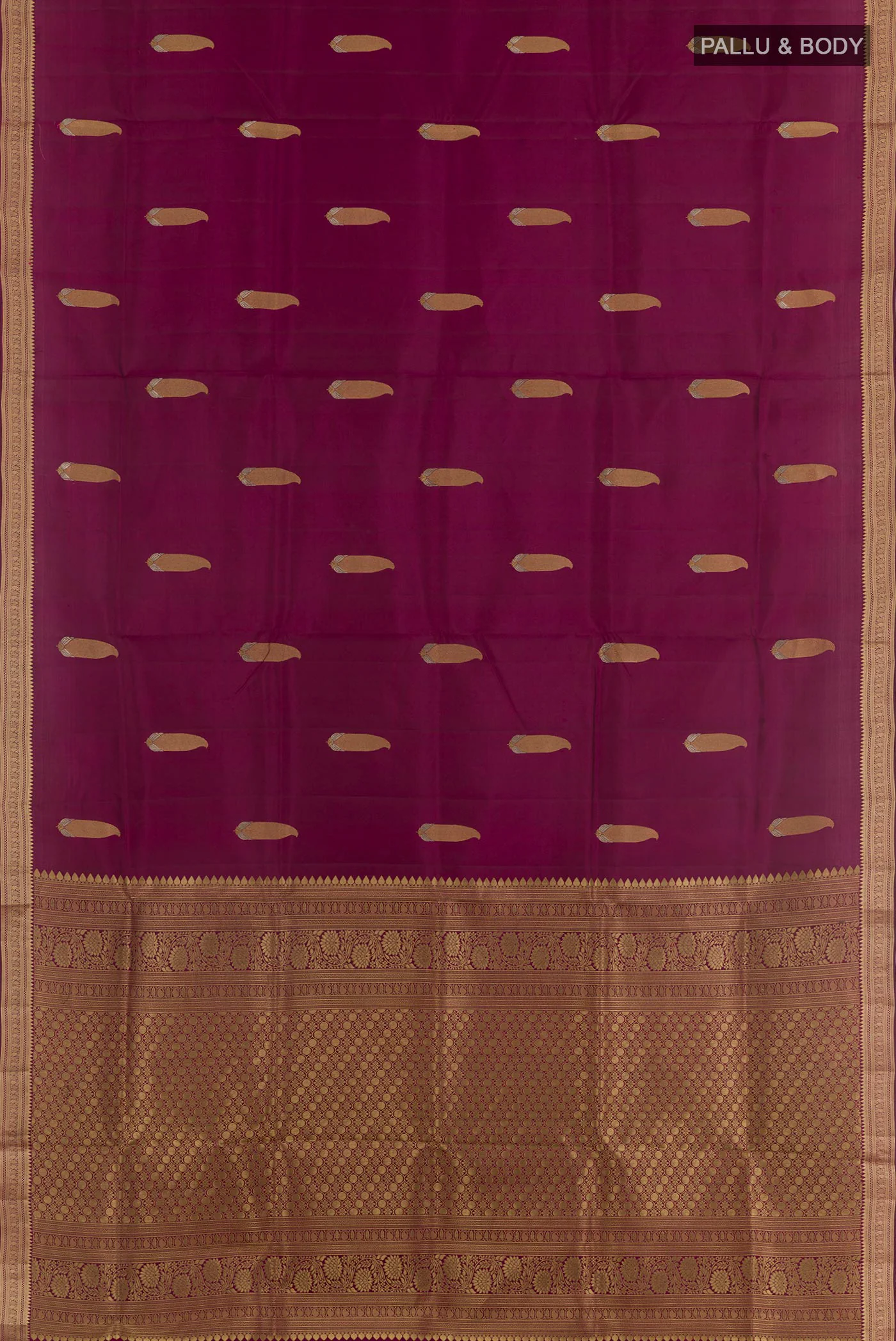 Magenta Soft Silk Saree - Image 3