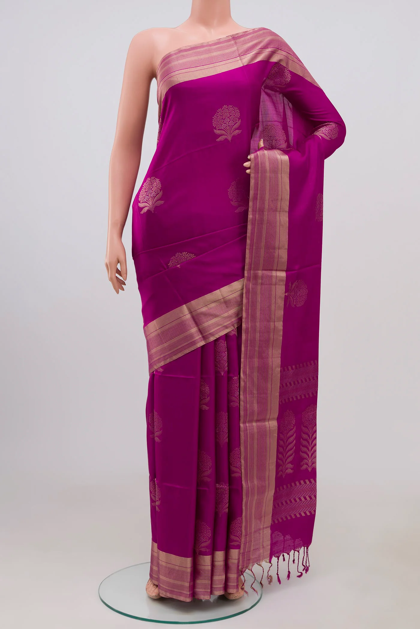 Magenta Soft Silk Saree