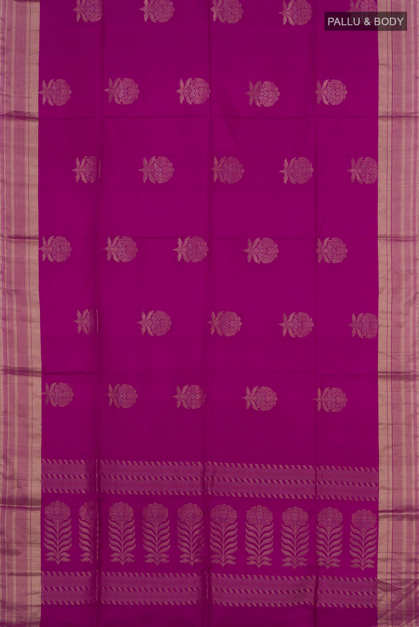 Magenta Soft Silk Saree - Image 5