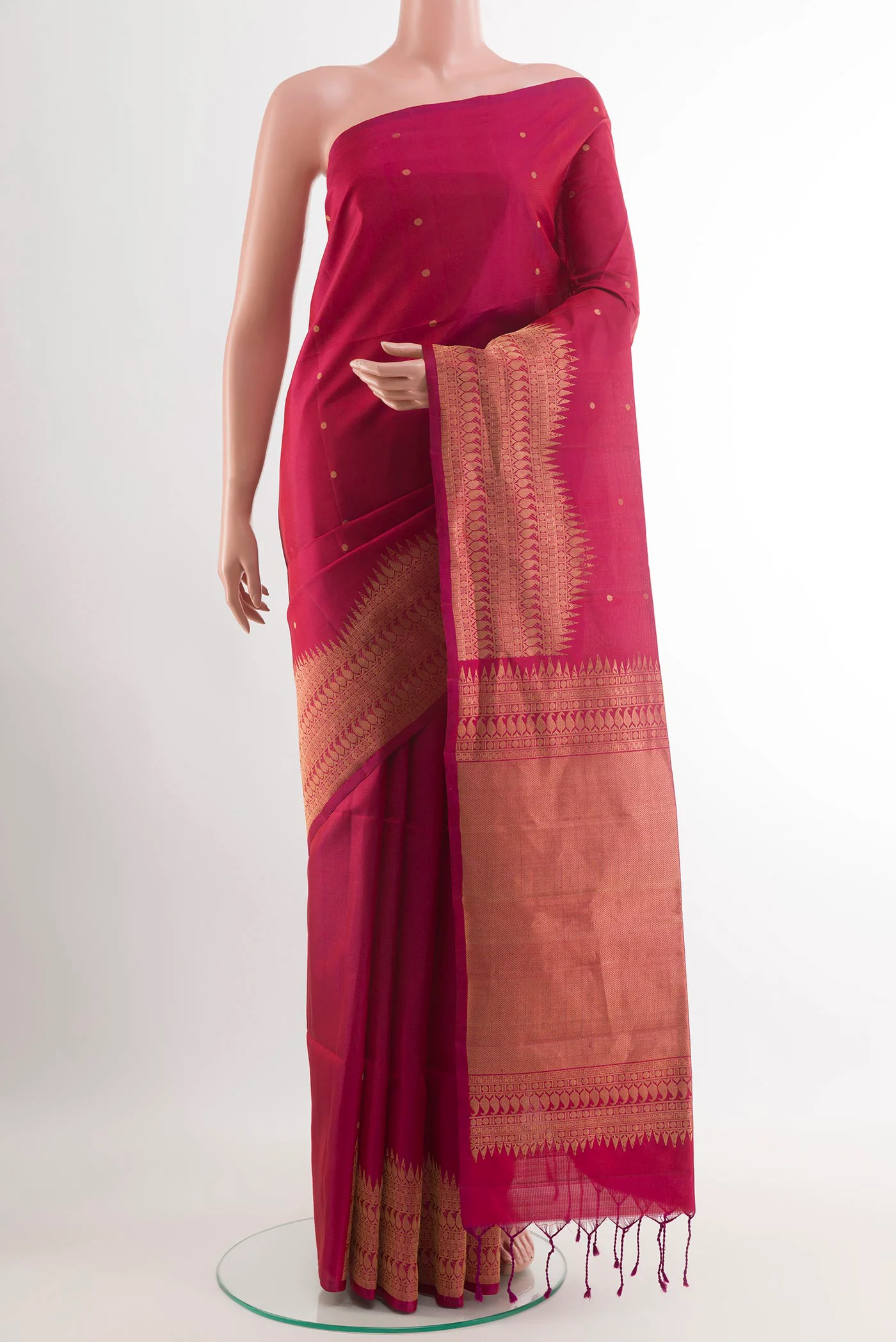 Dark Pink Soft Silk Saree