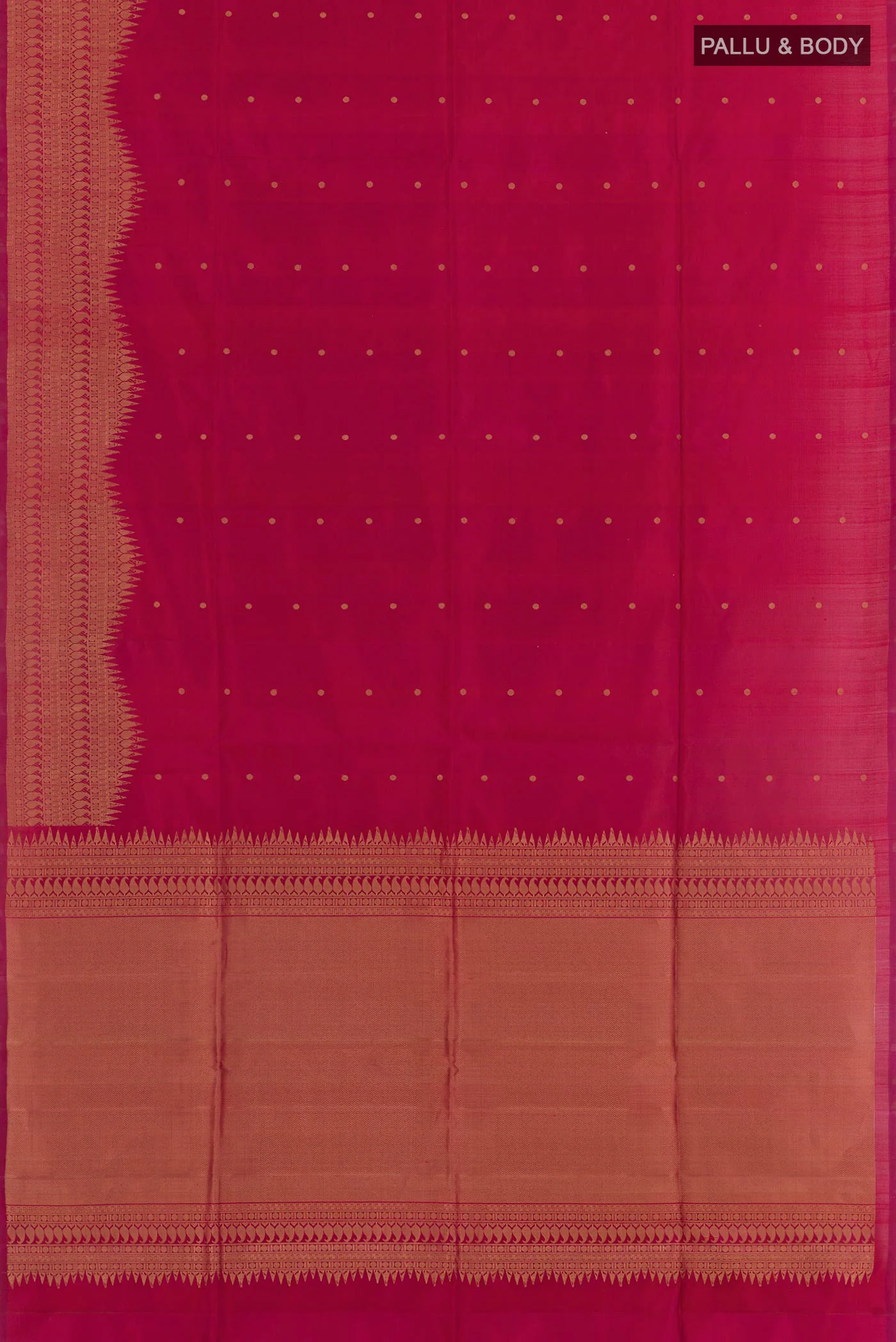 Dark Pink Soft Silk Saree - Image 3