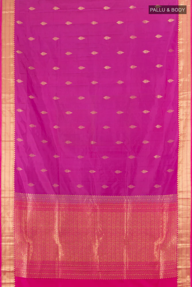 Magenta Soft Silk Saree - Image 5