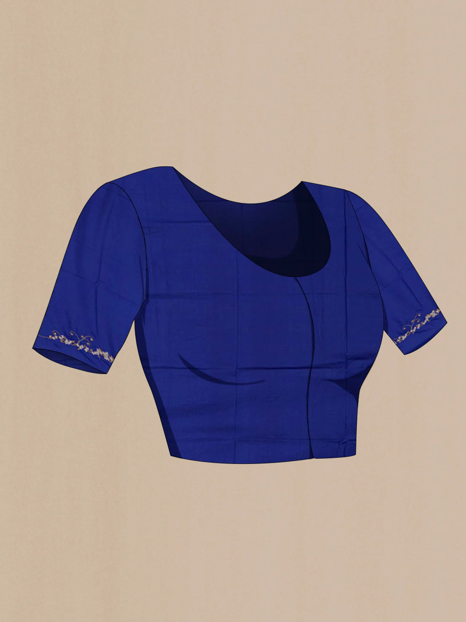 Mahira-Blue Organza Silk Saree - Image 6