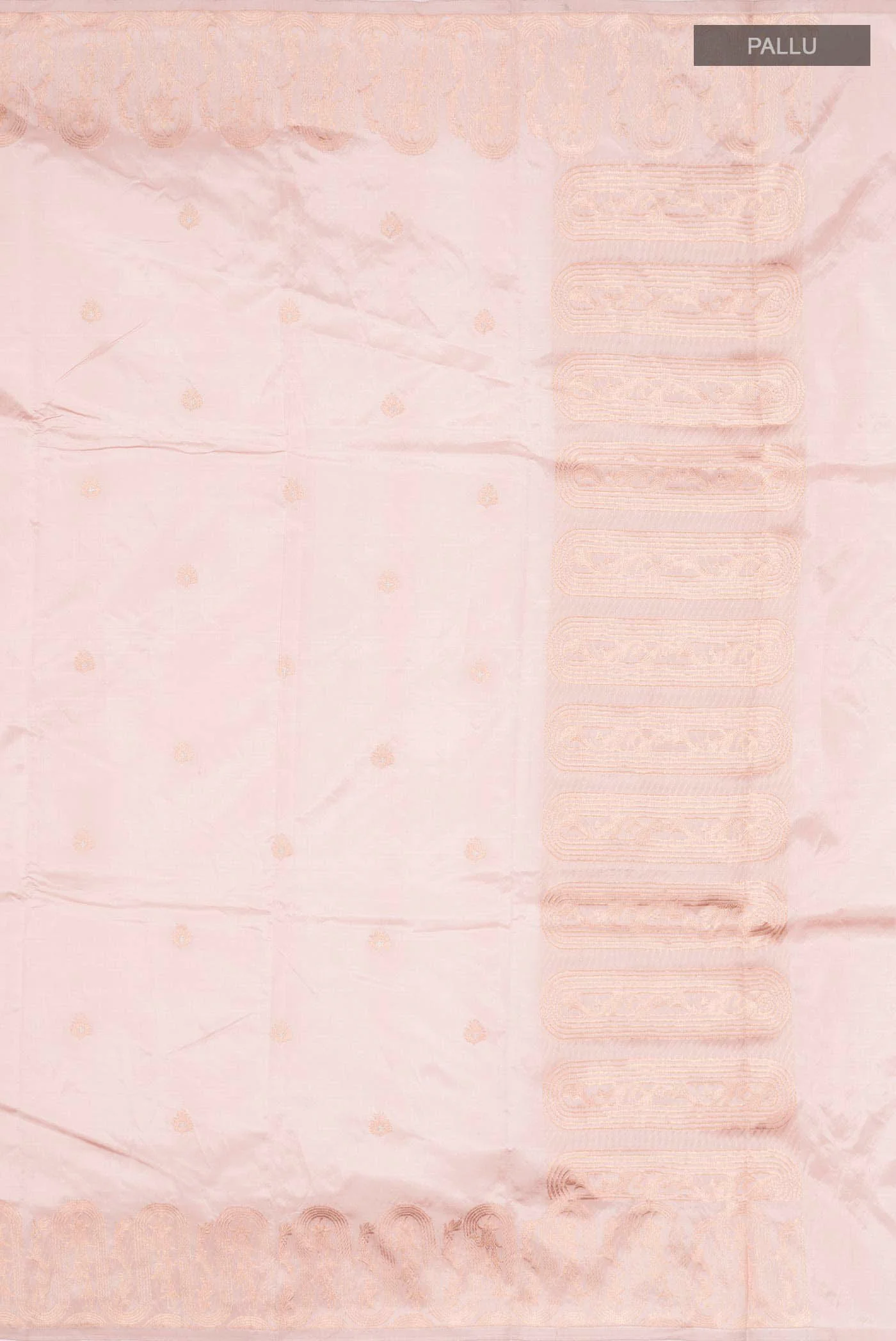Mandhara-Rose Gold Banarasi Katan Silk Saree - Image 6