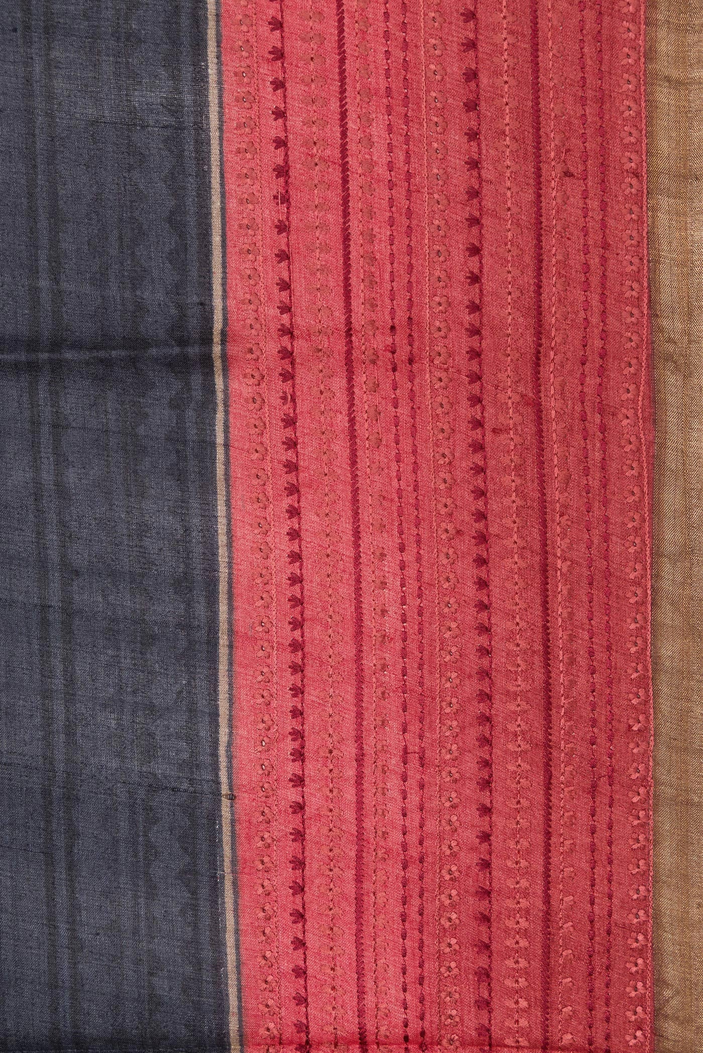 Multi Color Tussar Silk Saree - Image 3