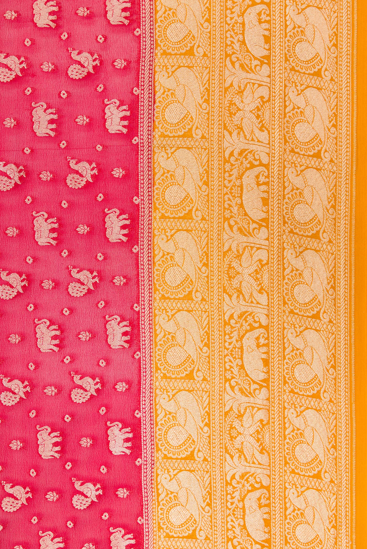 Red Banarasi Georgette Saree - Image 3