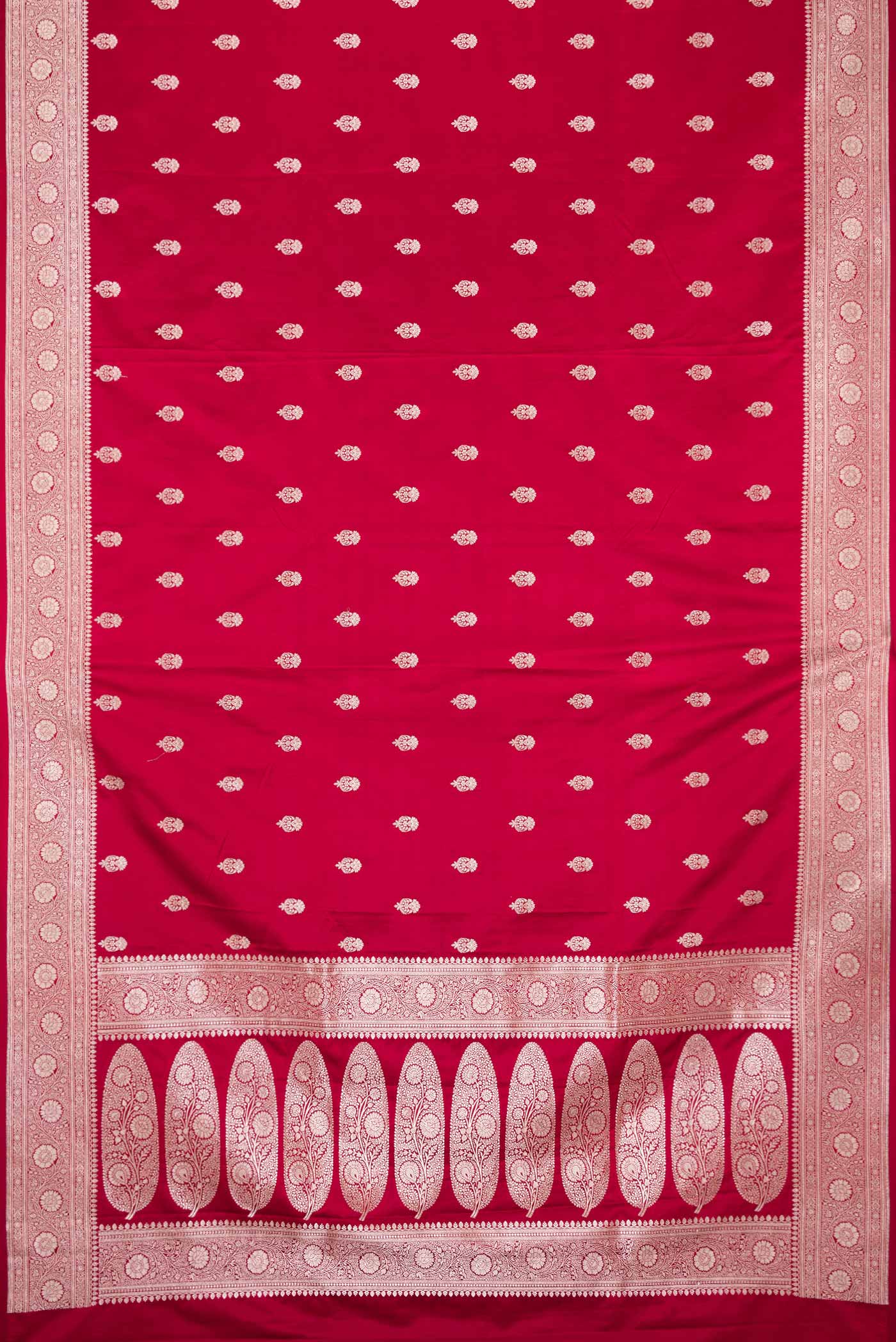 Maroon Blended Banarasi Silk Saree - Image 3