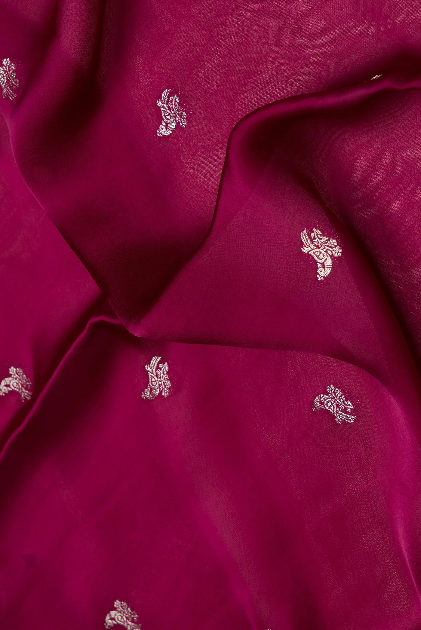 Maroon Blended Crepe Saree - Image 2