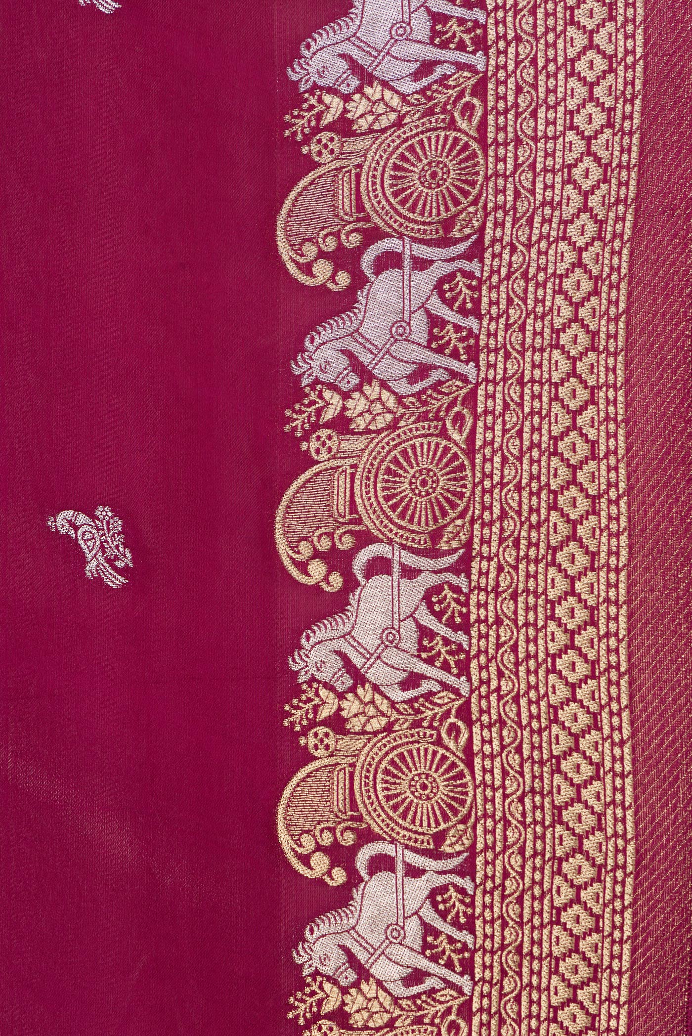 Maroon Blended Crepe Saree - Image 3
