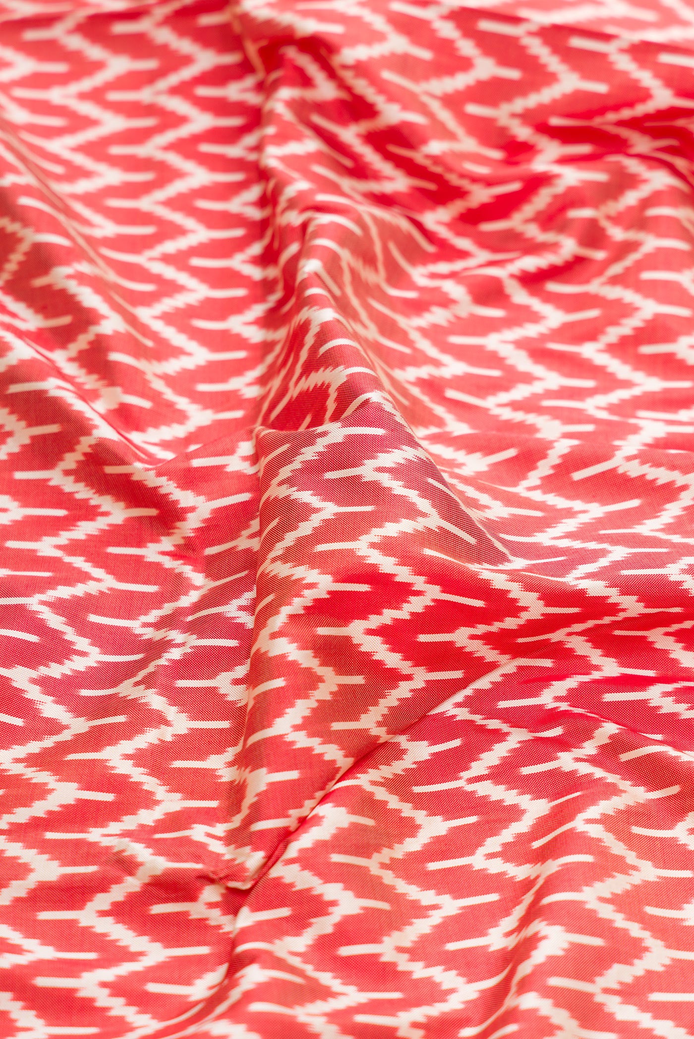 Red Pochampally Silk Saree - Image 2