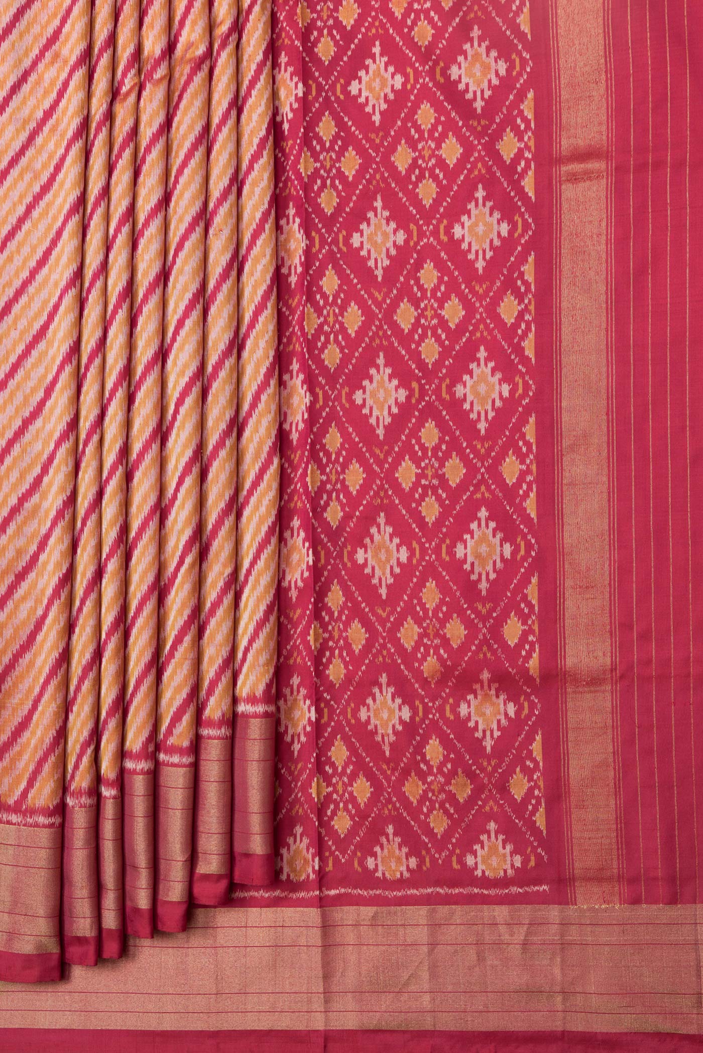 Multi Color Pochampally Silk Saree - Image 4