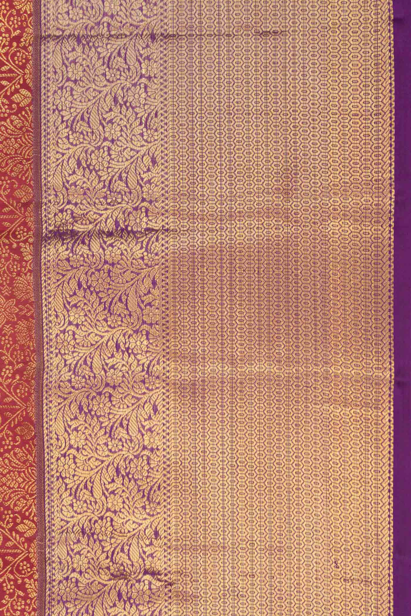 Maroon Dual Tone Kanchipuram Saree - Image 3