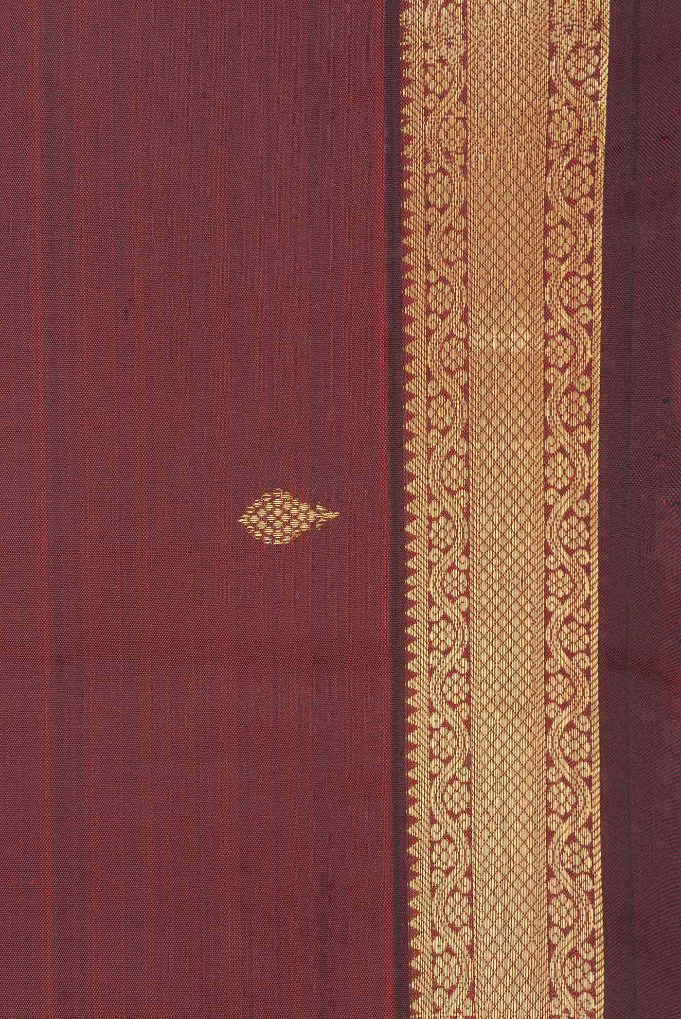 Maroon Dual Tone Kanchipuram Saree - Image 3