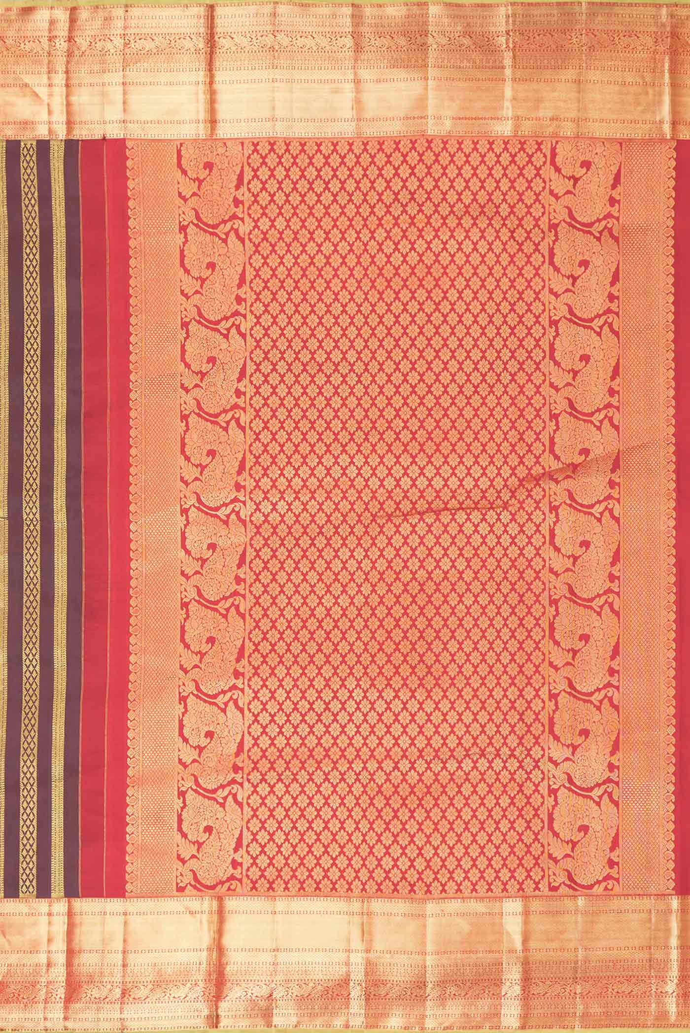 Maroon Dual Tone Kanjivaram Saree - Image 7