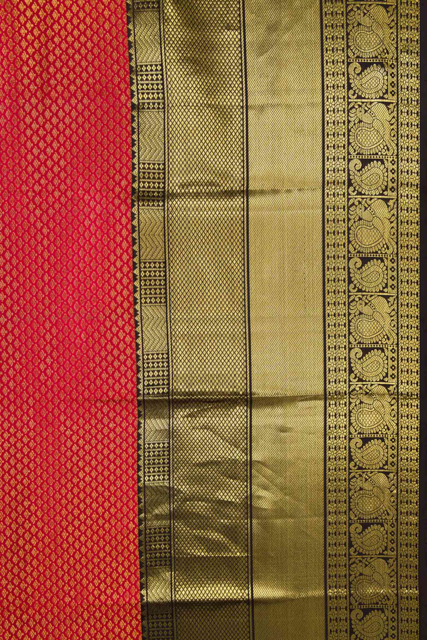 Red Kanchipuram Silk Saree - Image 3