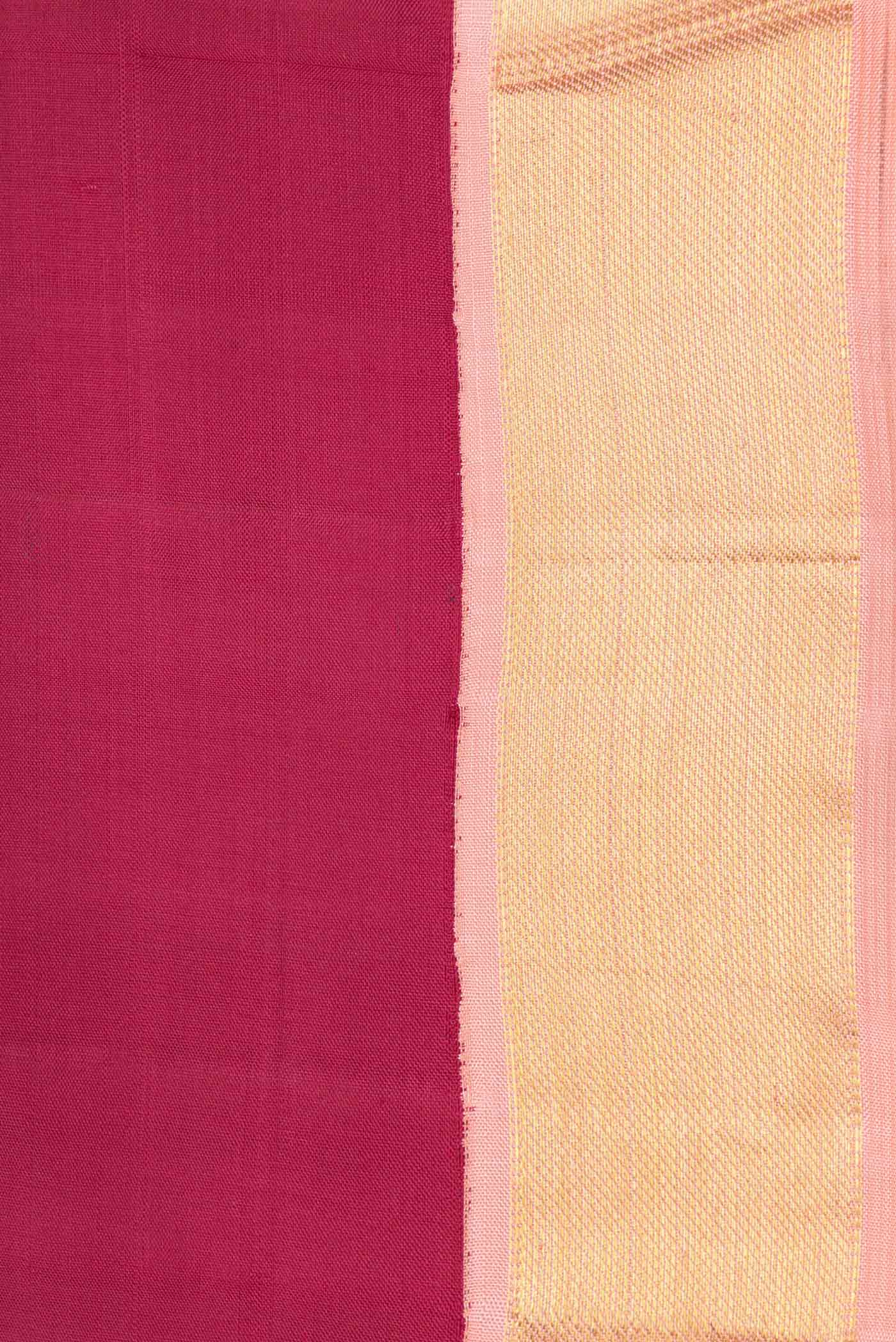 Maroon Dual Tone Kanchipuram Saree - Image 3