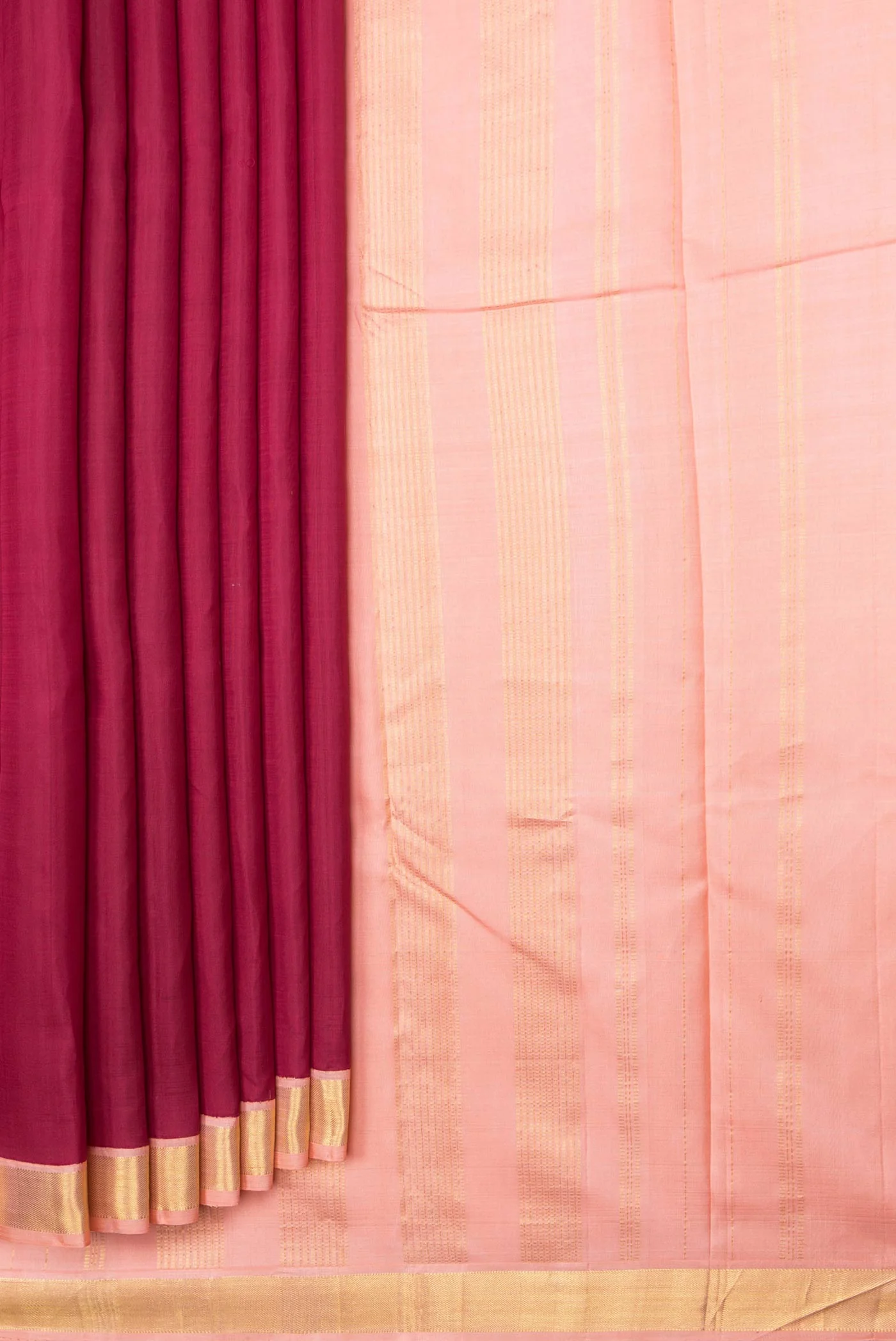 Maroon Dual Tone Kanchipuram Saree - Image 4
