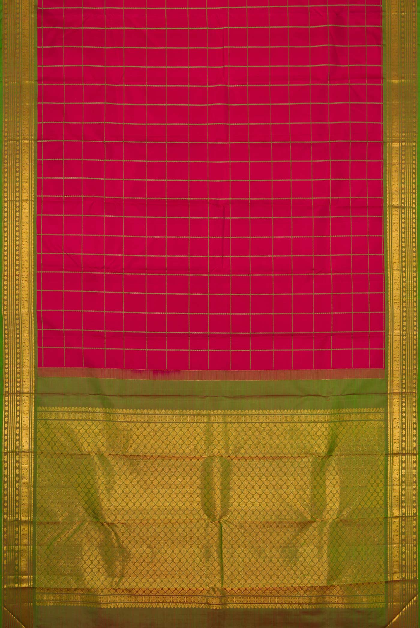Maroon Dual Tone Kanchipuram Silk Saree - Image 6