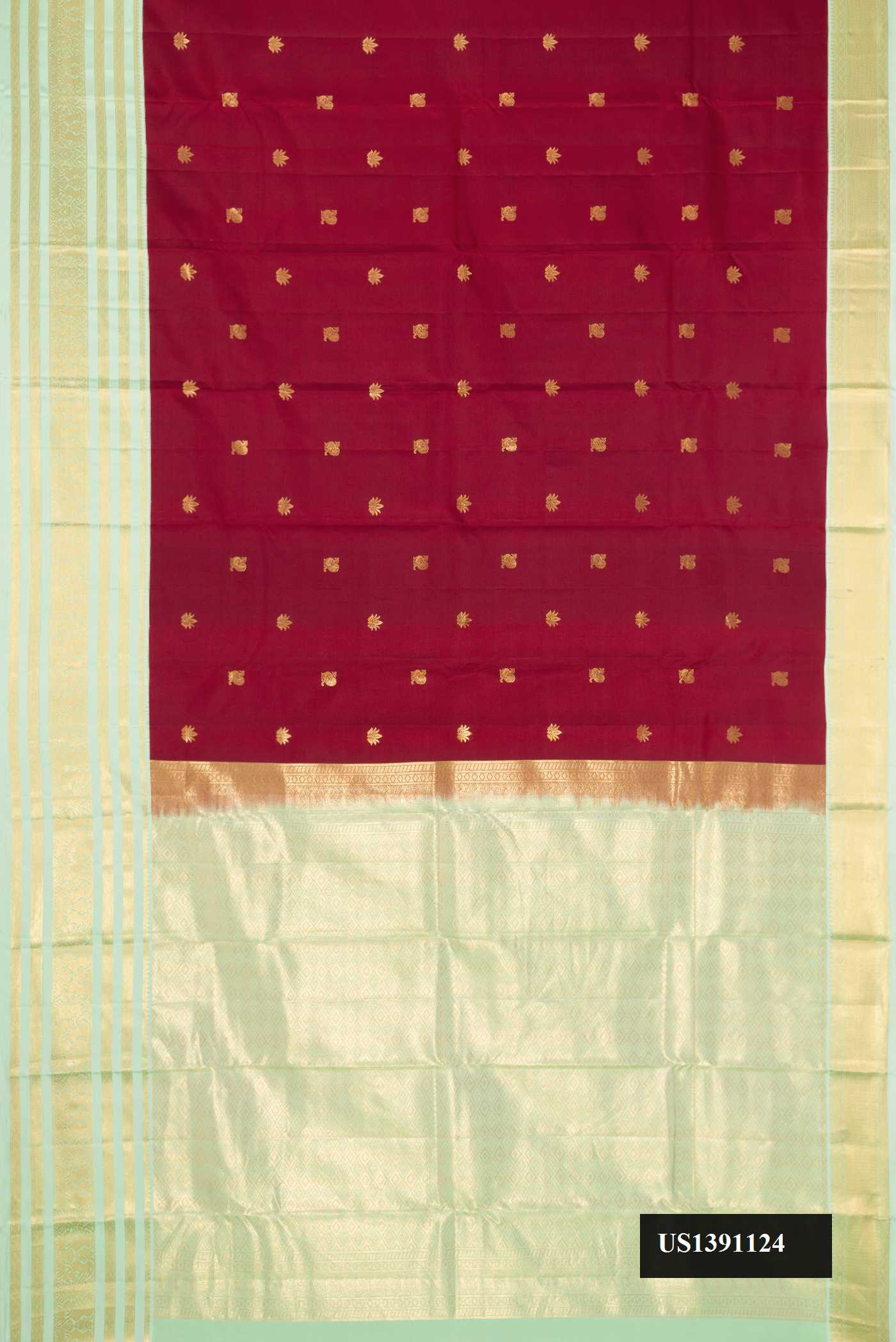 Maroon Dual Tone Kanchipuram Silk Saree