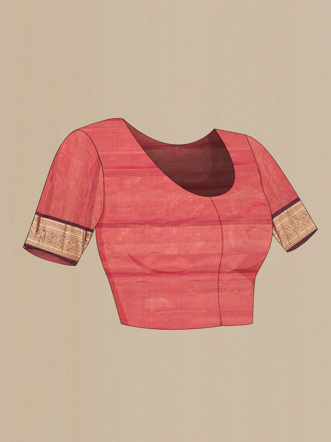 Red Kanchipuram Silk Saree - Image 5