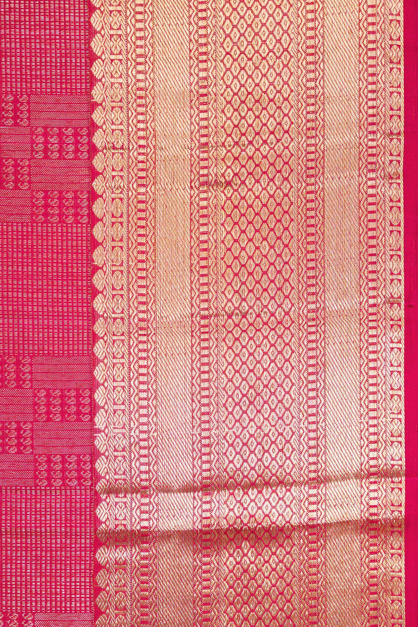 Dark Pink Kanchipuram Silk Saree - Image 3