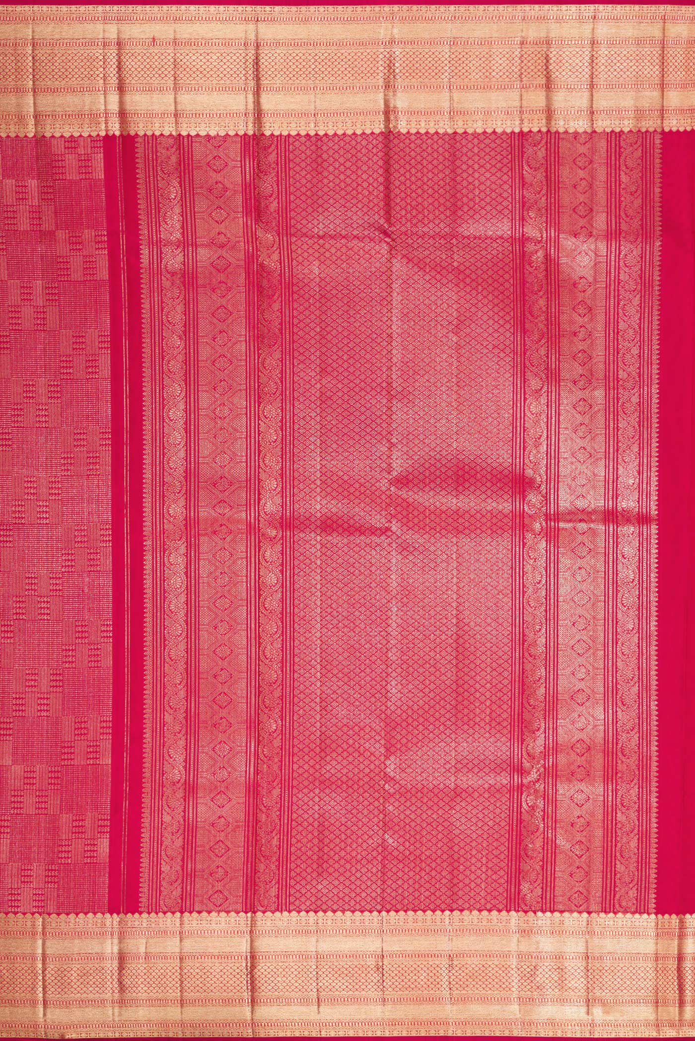 Dark Pink Kanchipuram Silk Saree - Image 7