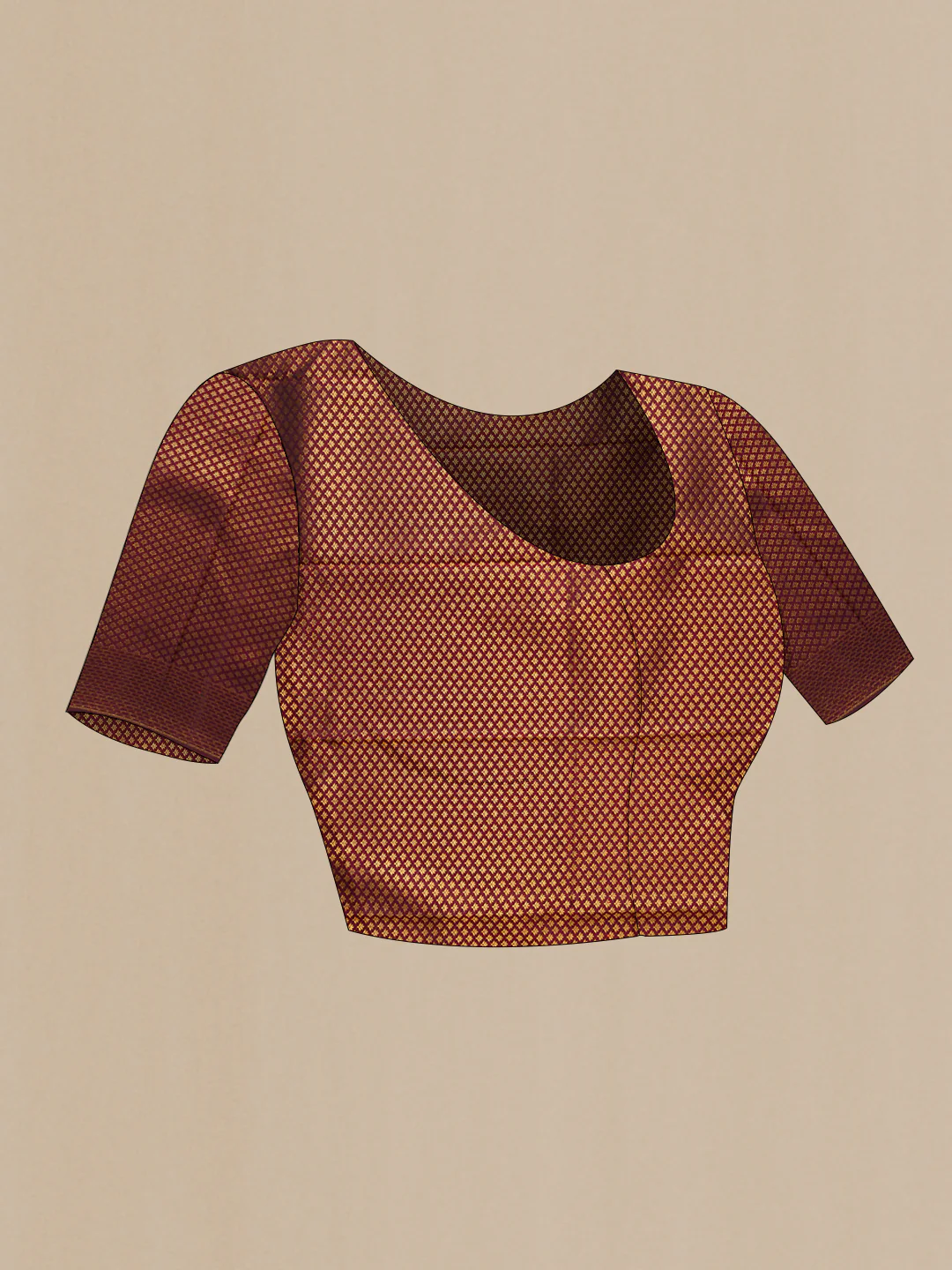 Coffee Brown Kanchipuram Silk Saree - Image 5