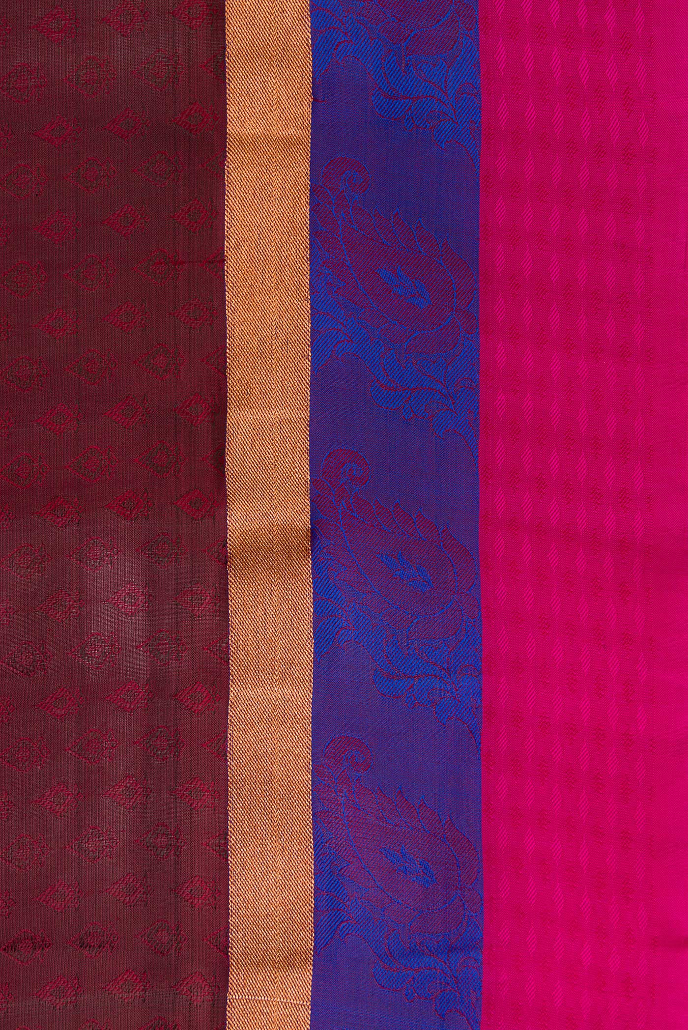 Maroon Kanchipuram Silk Saree - Image 3