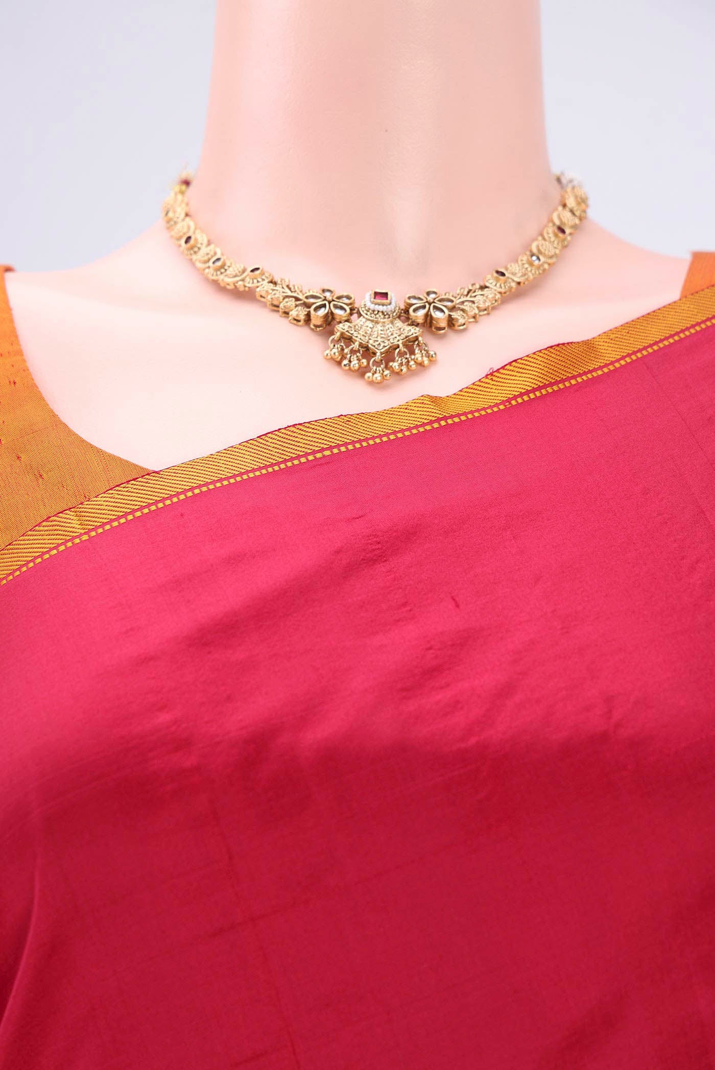 Maroon Kanchipuram Silk Saree - Image 2