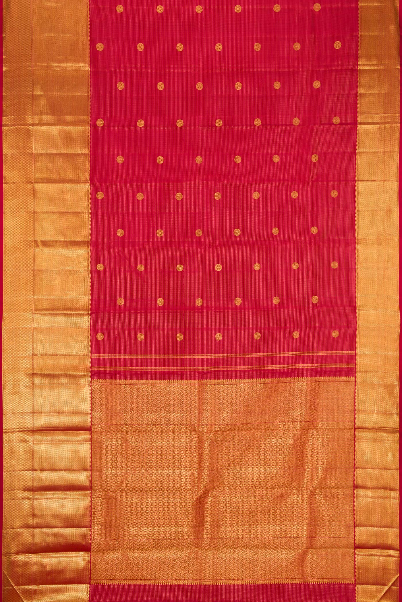 Red Kanchipuram Silk Saree - Image 6