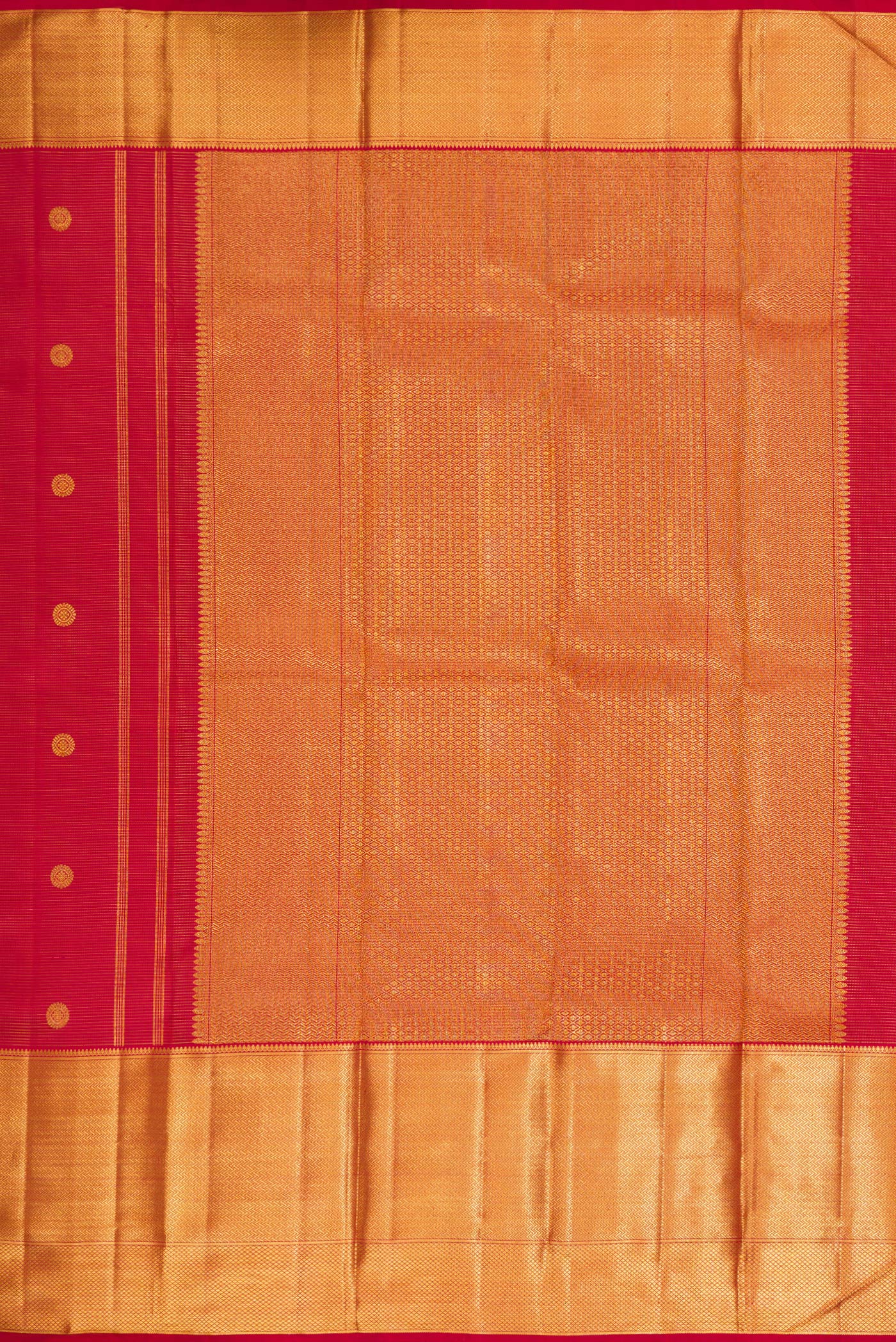 Red Kanchipuram Silk Saree - Image 7