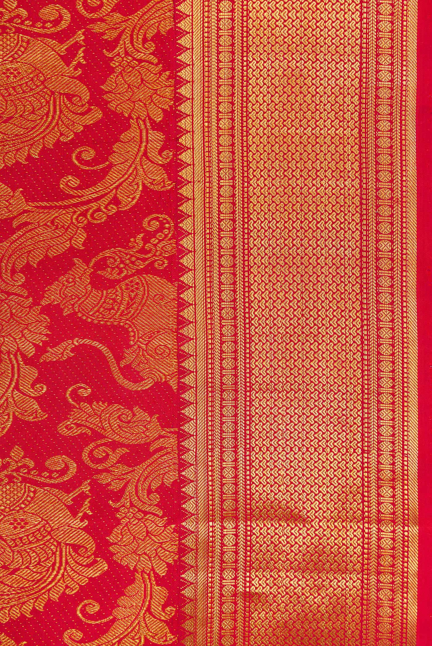 Maroon Kanchipuram Silk Saree - Image 4