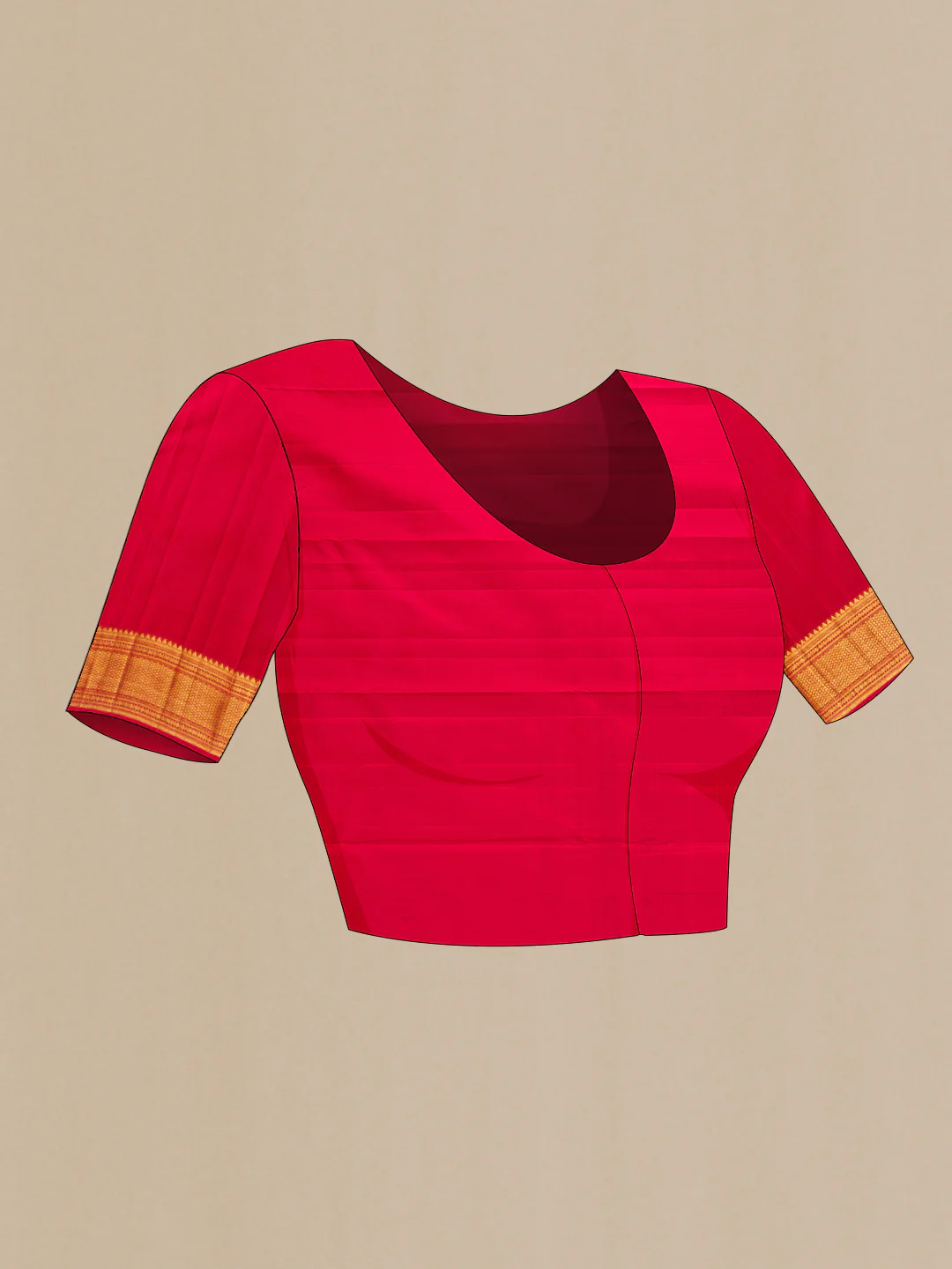 Maroon Kanchipuram Silk Saree - Image 6