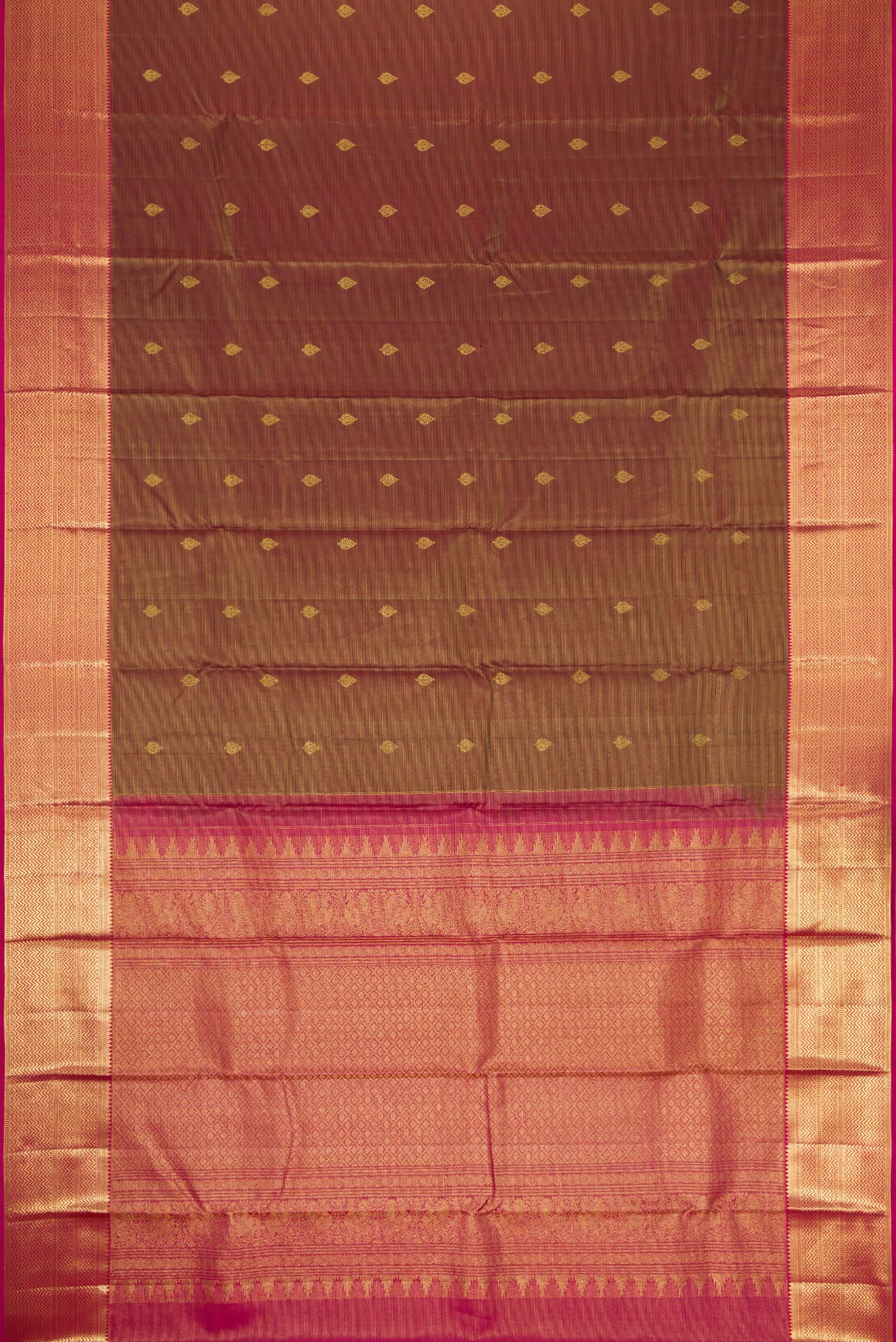 Maroon Kanchipuram Silk Saree - Image 6