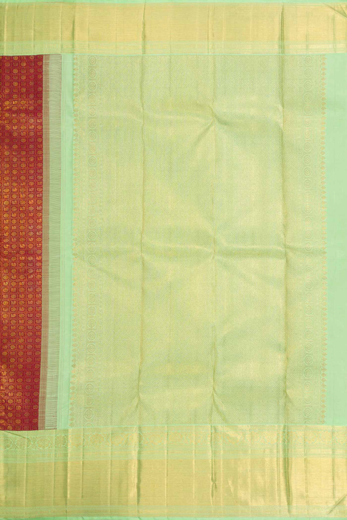Maroon Dual Tone Kanchipuram Silk Saree - Image 7