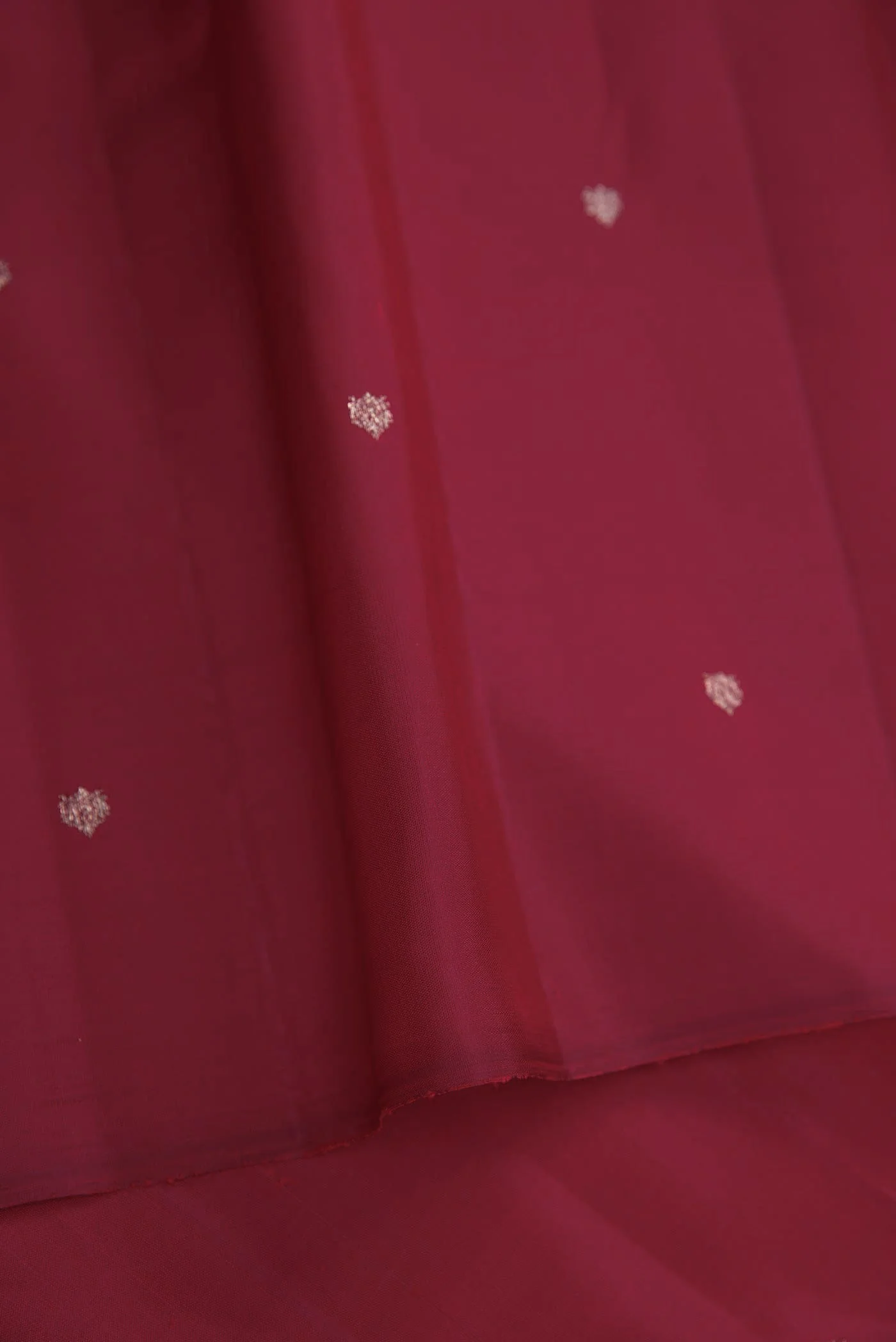 Maroon Dual Tone Kanchipuram Silk Saree - Image 5